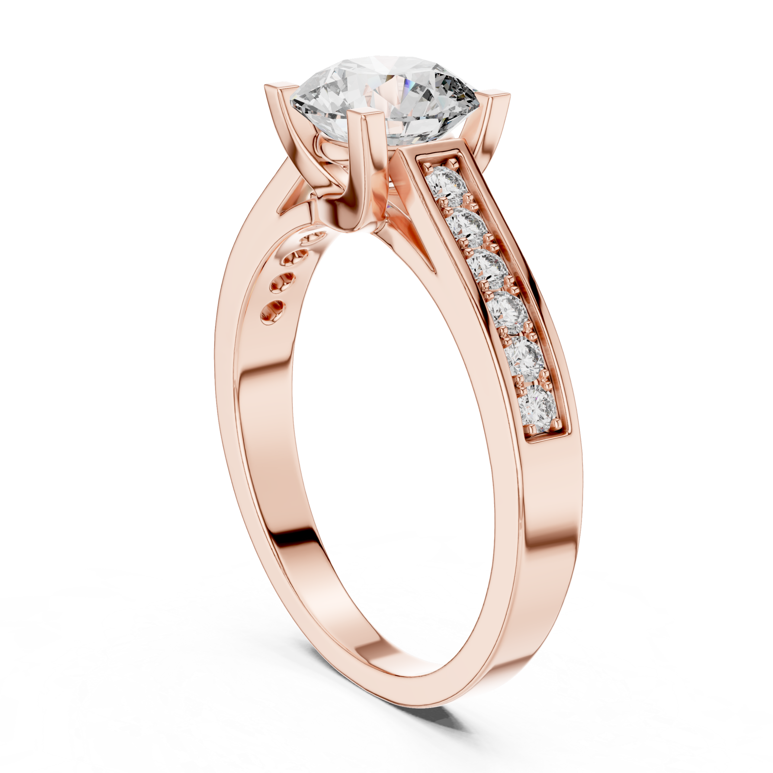 Channel Set Solitaire Ring Design - Image 5