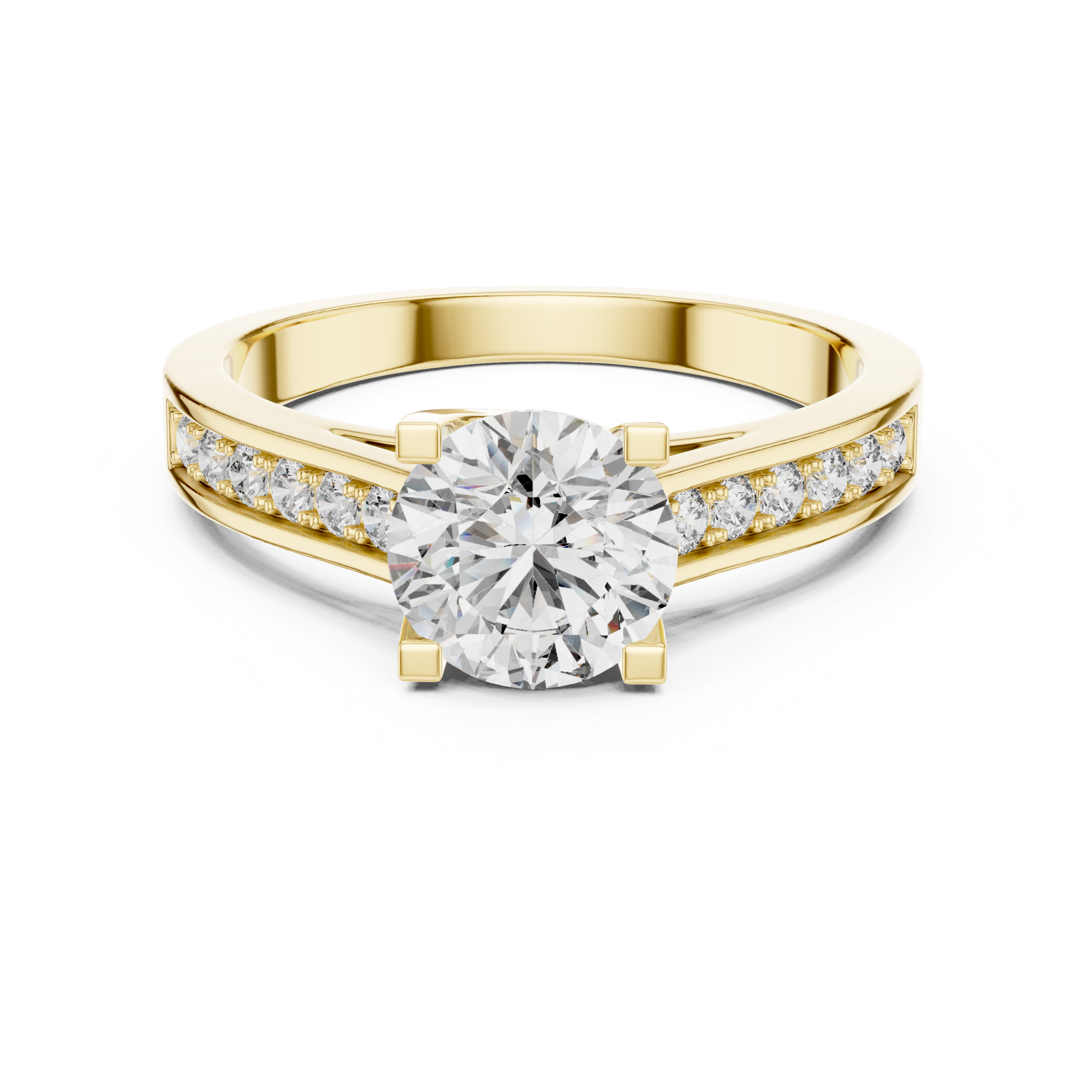 Channel Set Solitaire Ring Design