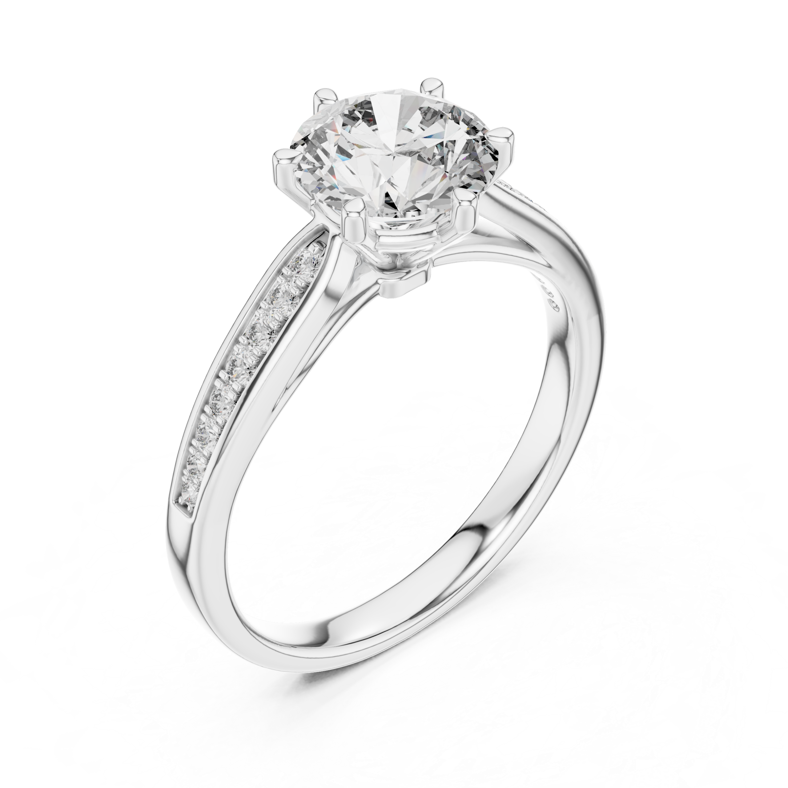 Pavé Split Shank Solitaire Ring Design - Image 6