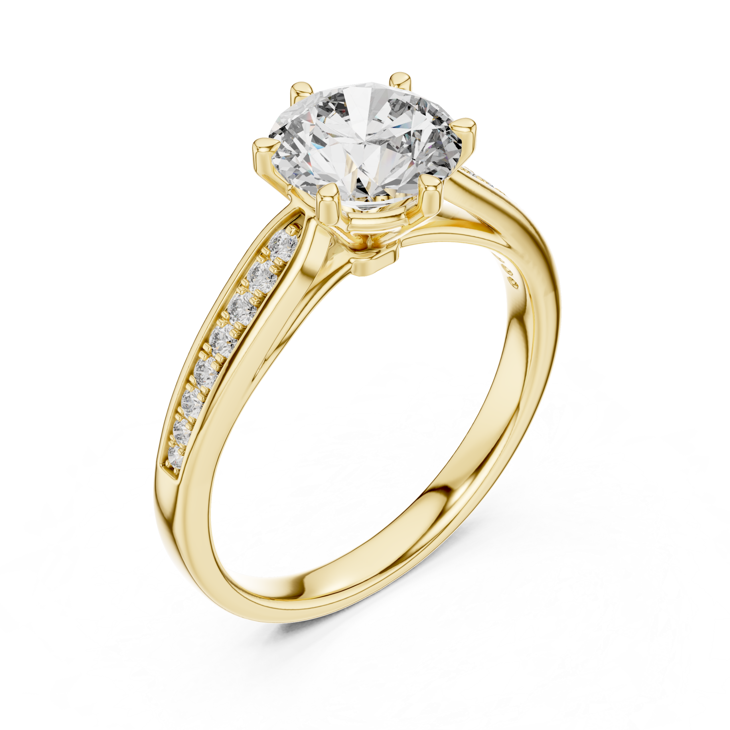 Pavé Split Shank Solitaire Ring Design - Image 10