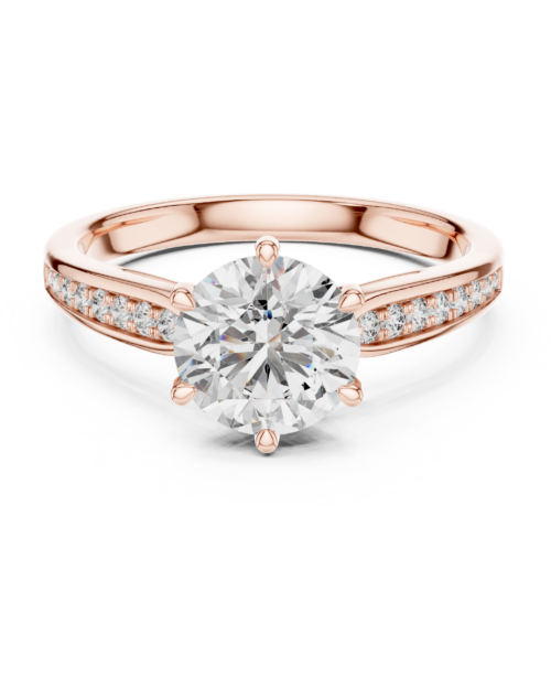 Pavé Split Shank Solitaire Ring Design