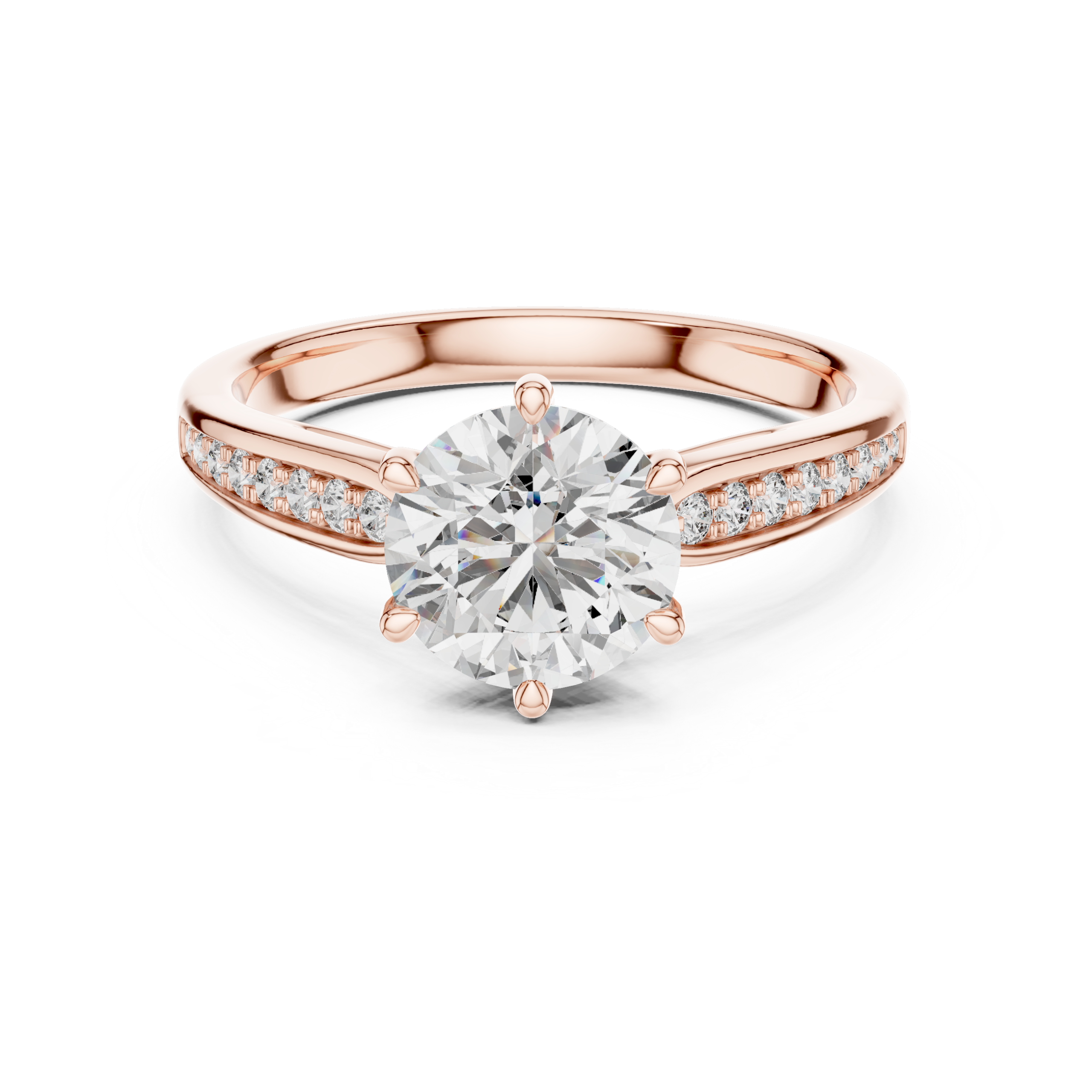 Pavé Split Shank Solitaire Ring Design