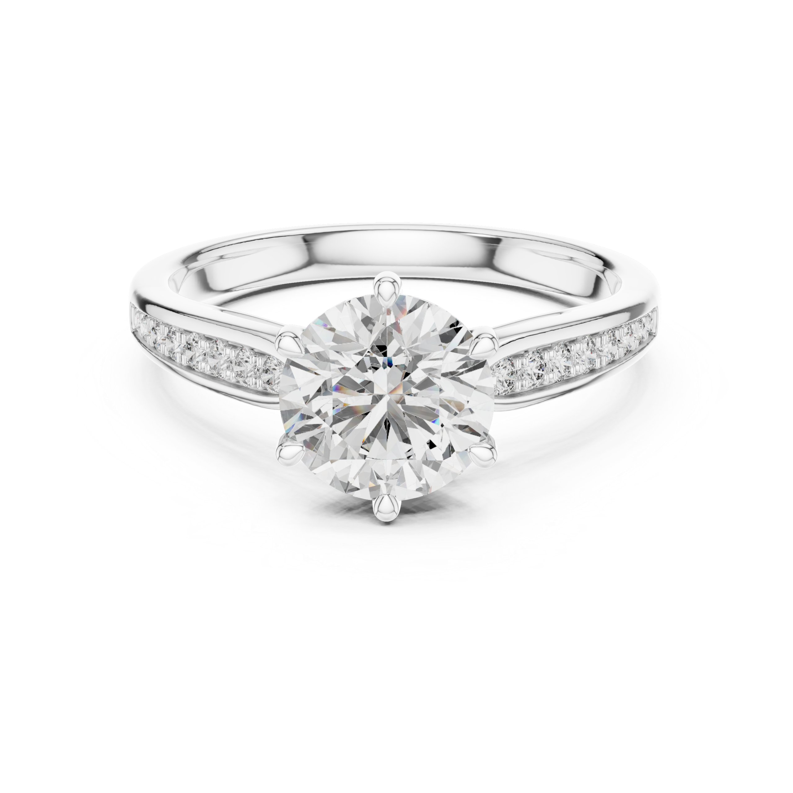 Pavé Split Shank Solitaire Ring Design - Image 8