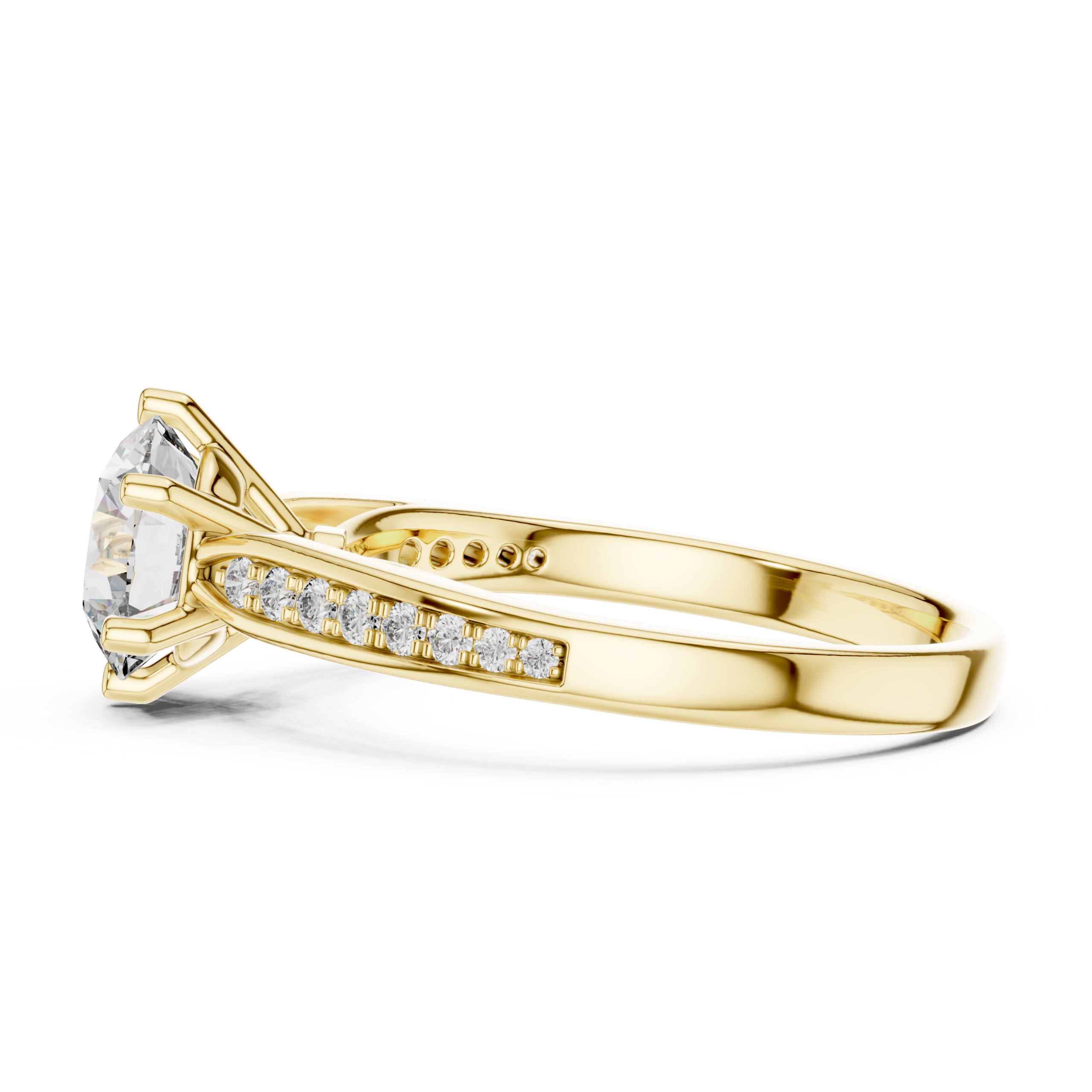 Pavé Split Shank Solitaire Ring Design - Image 11