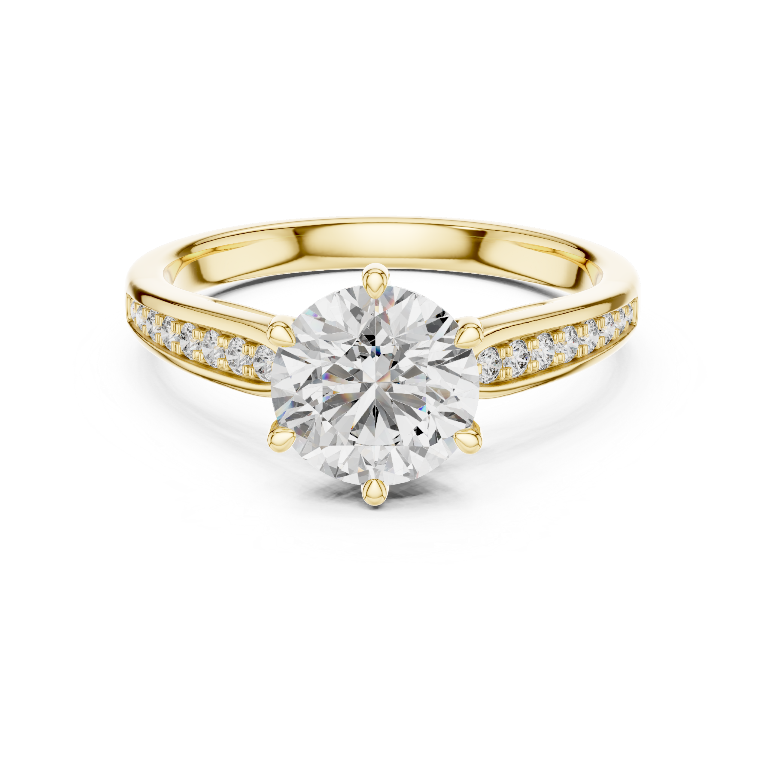 Pavé Split Shank Solitaire Ring Design - Image 12