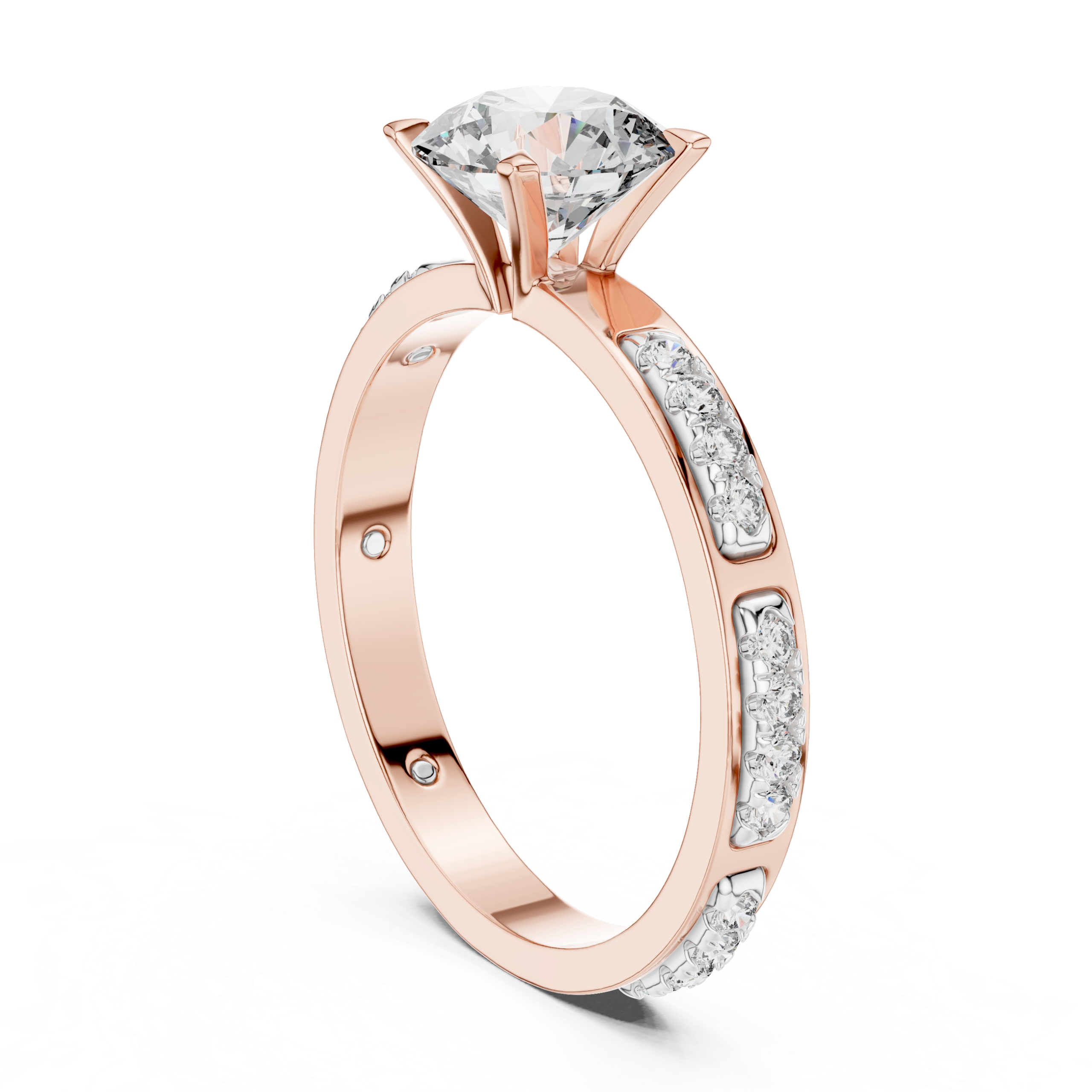 Bezel Accent Solitaire Ring Design - Image 5