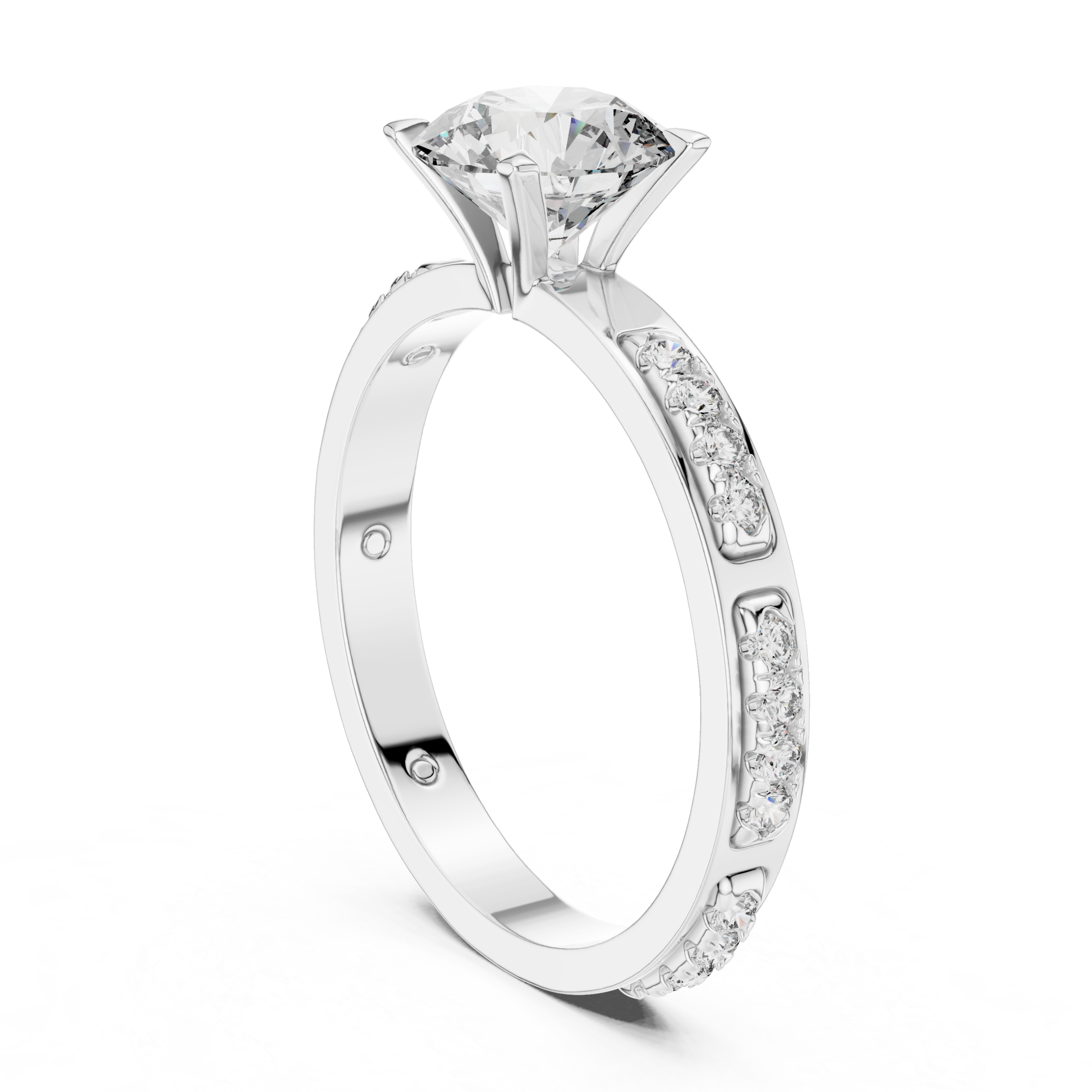 Bezel Accent Solitaire Ring Design - Image 9