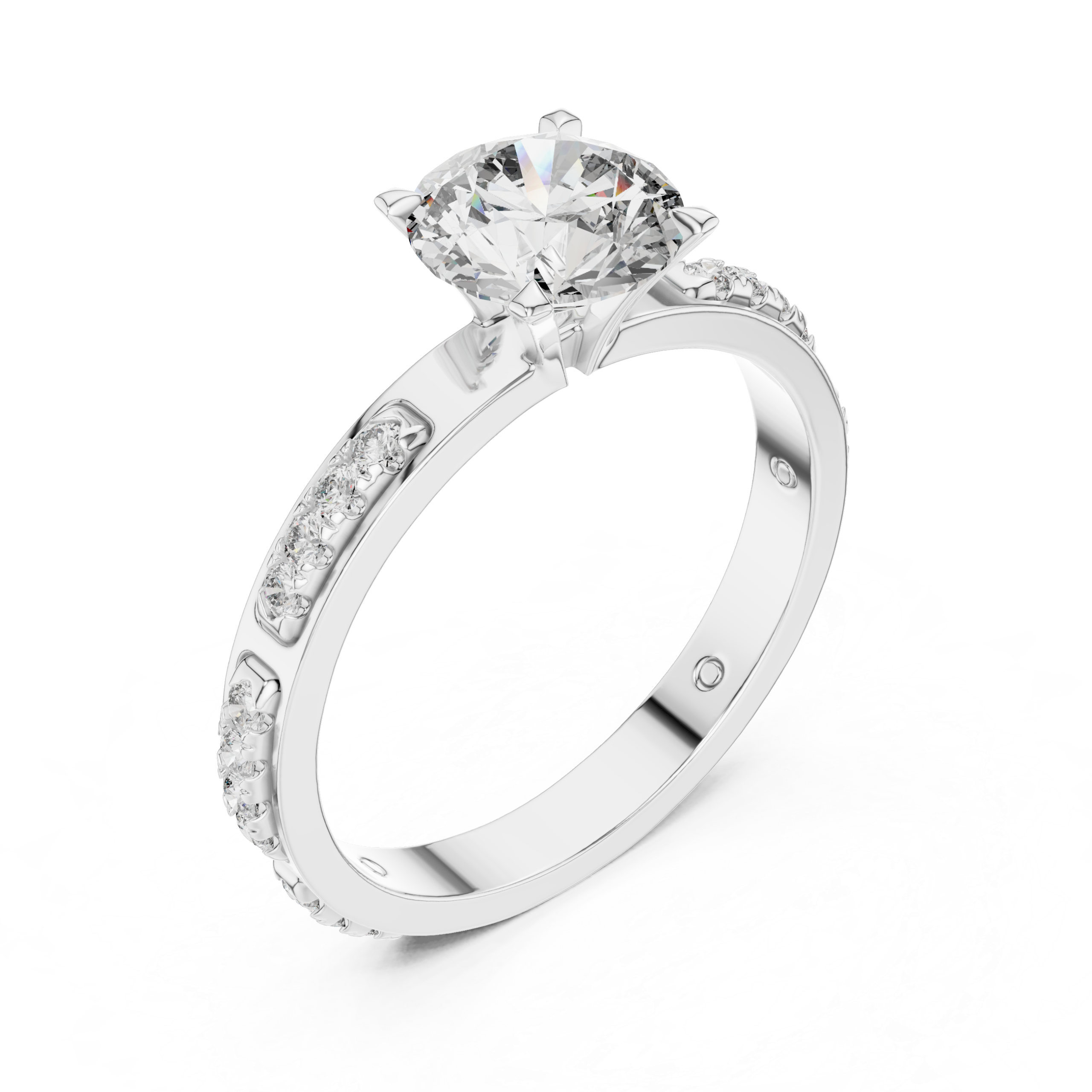 Bezel Accent Solitaire Ring Design - Image 10