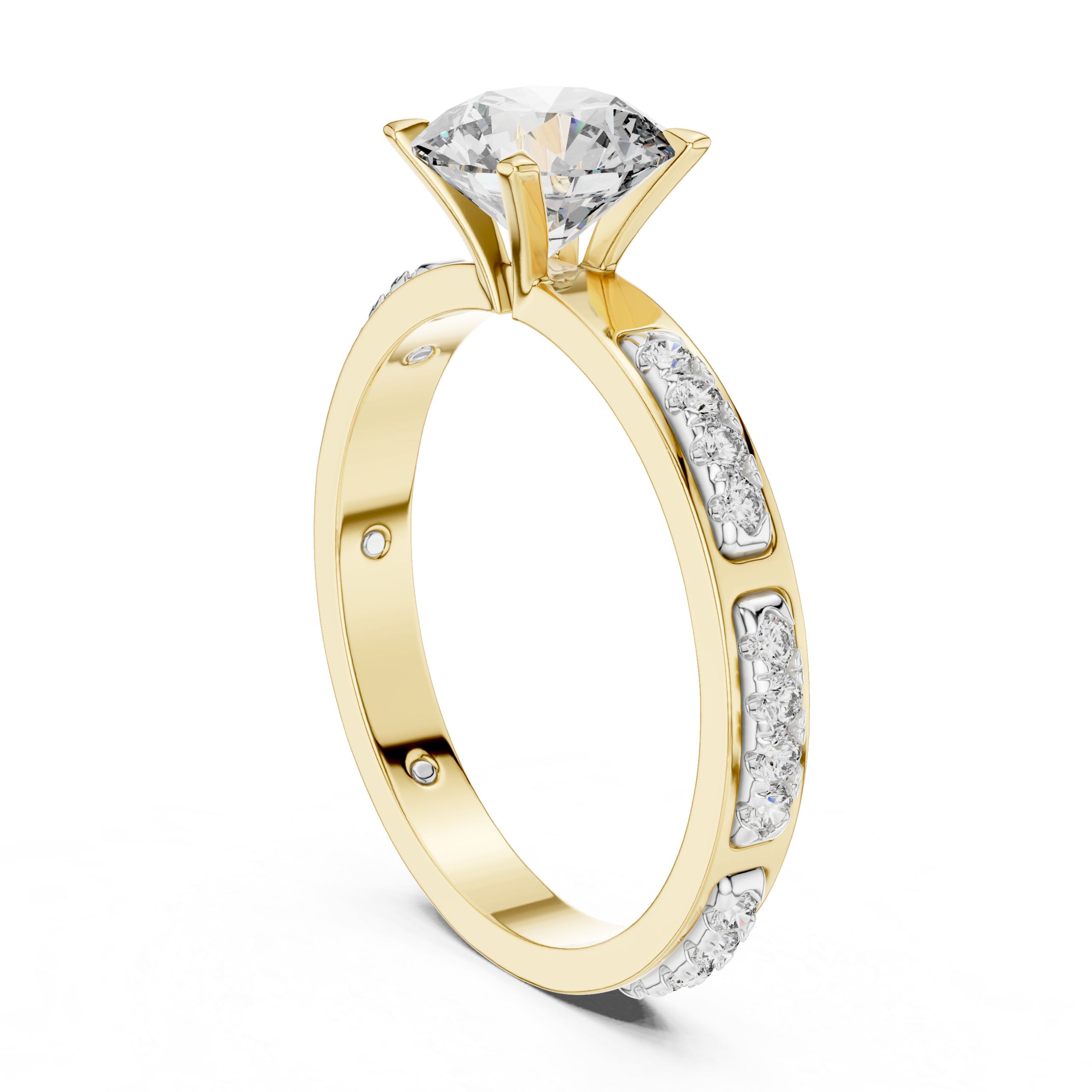 Bezel Accent Solitaire Ring Design - Image 2