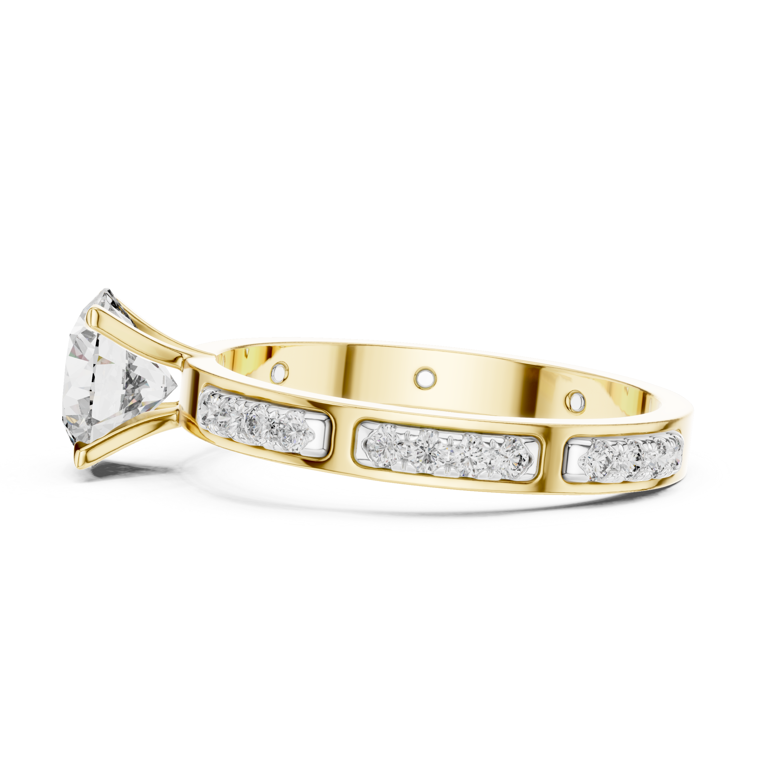 Bezel Accent Solitaire Ring Design - Image 4