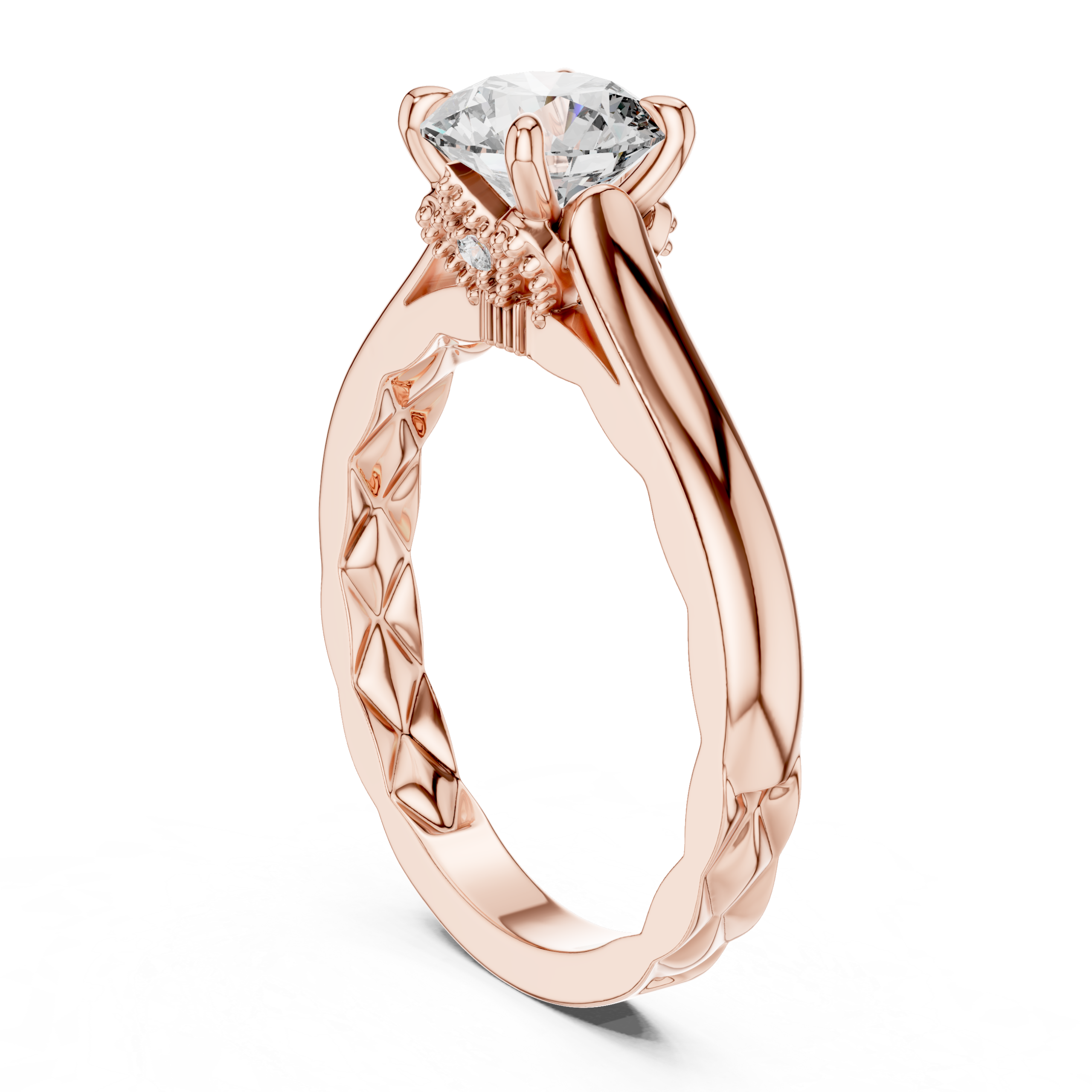 Floral Heritage Solitaire Ring Design - Image 5