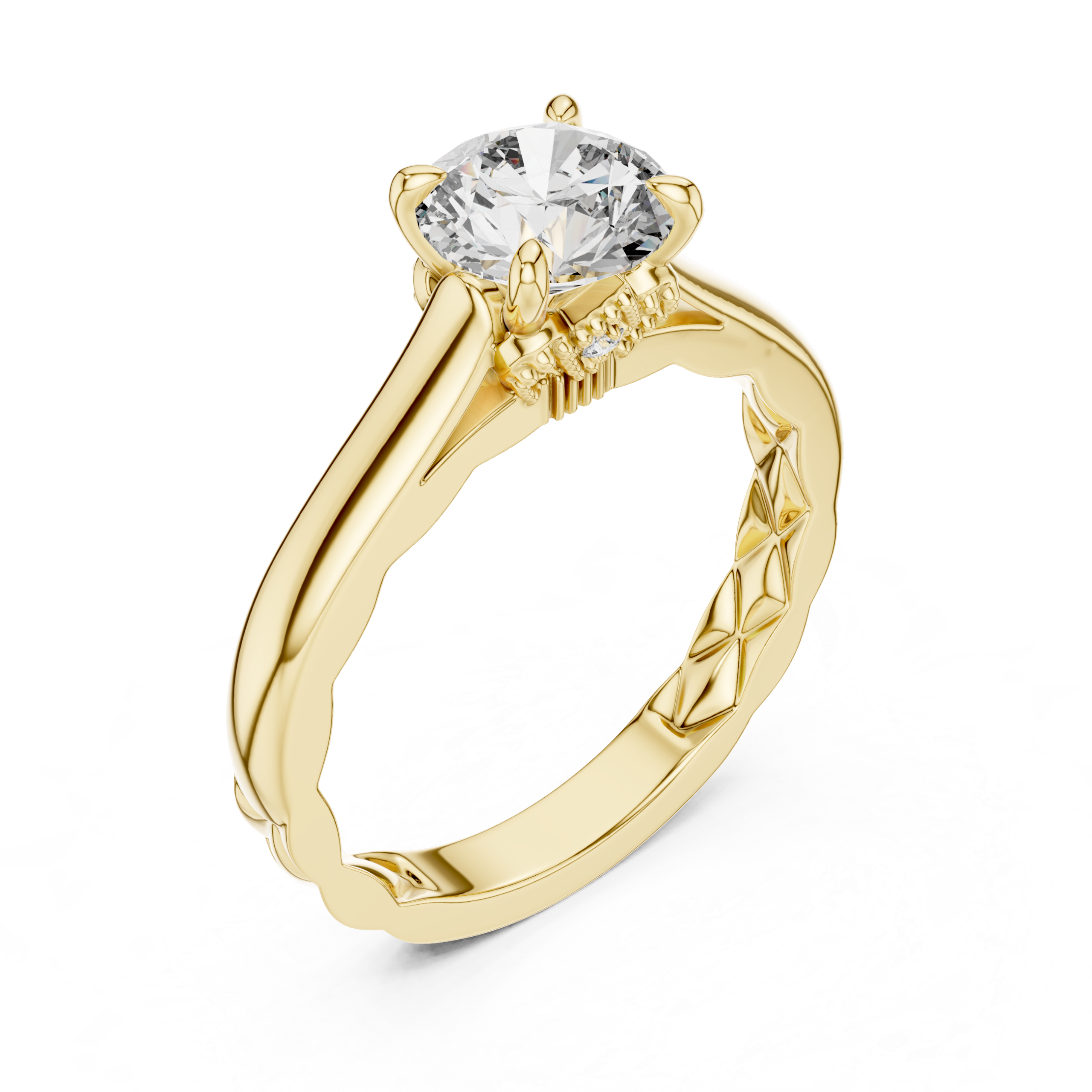 Floral Heritage Solitaire Ring Design - Image 4