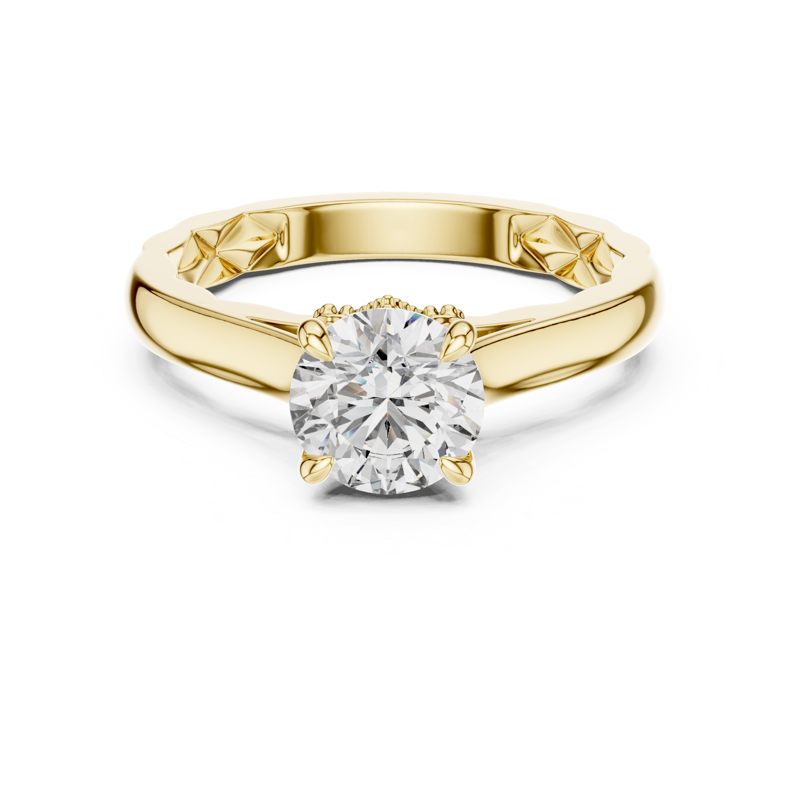 Floral Heritage Solitaire Ring Design - Image 2