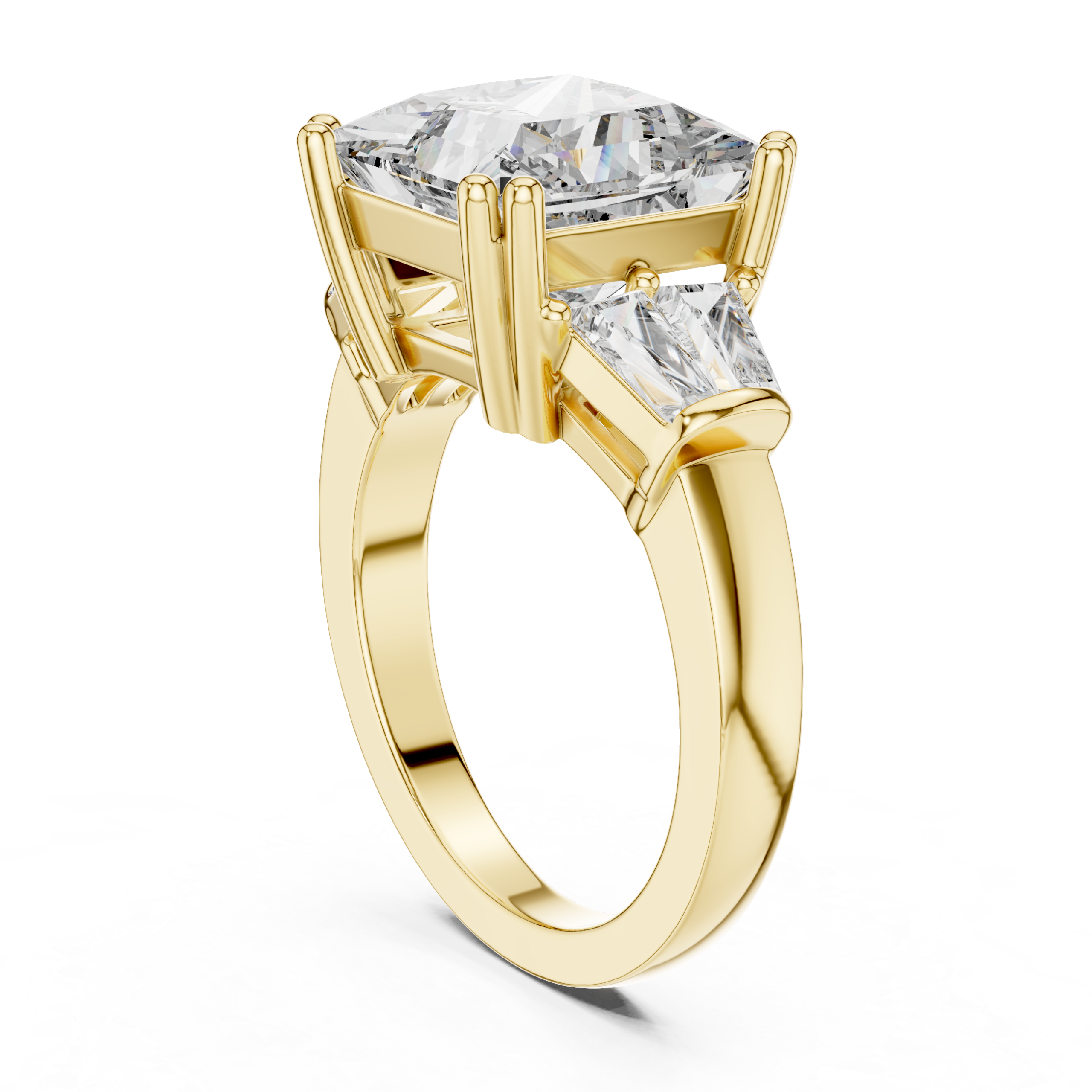 Princess Three Stone Ring Design - Image 2