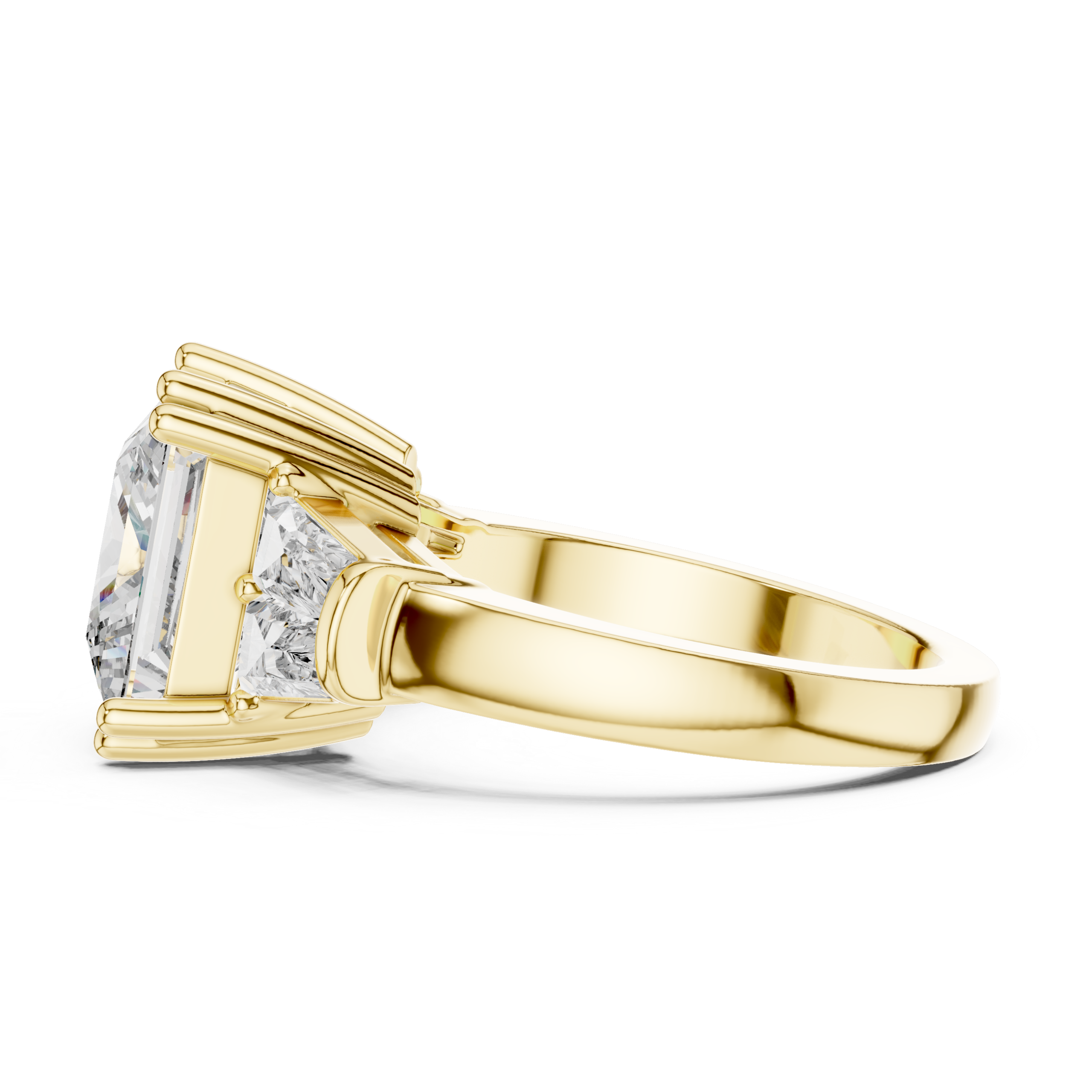Princess Three Stone Ring Design - Image 4