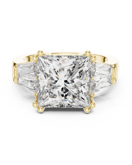 Princess Three Stone Ring Design
