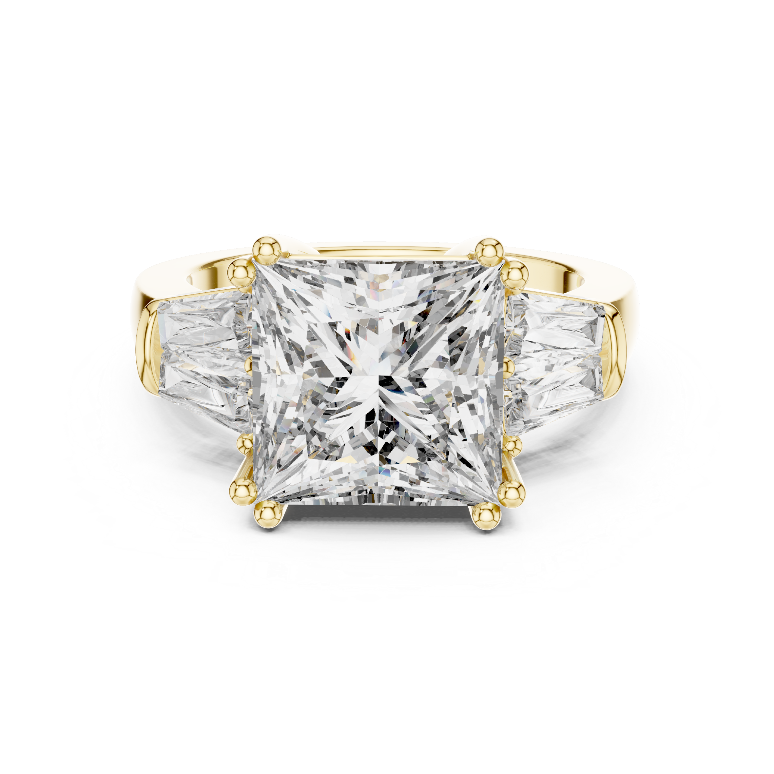 Princess Three Stone Ring Design