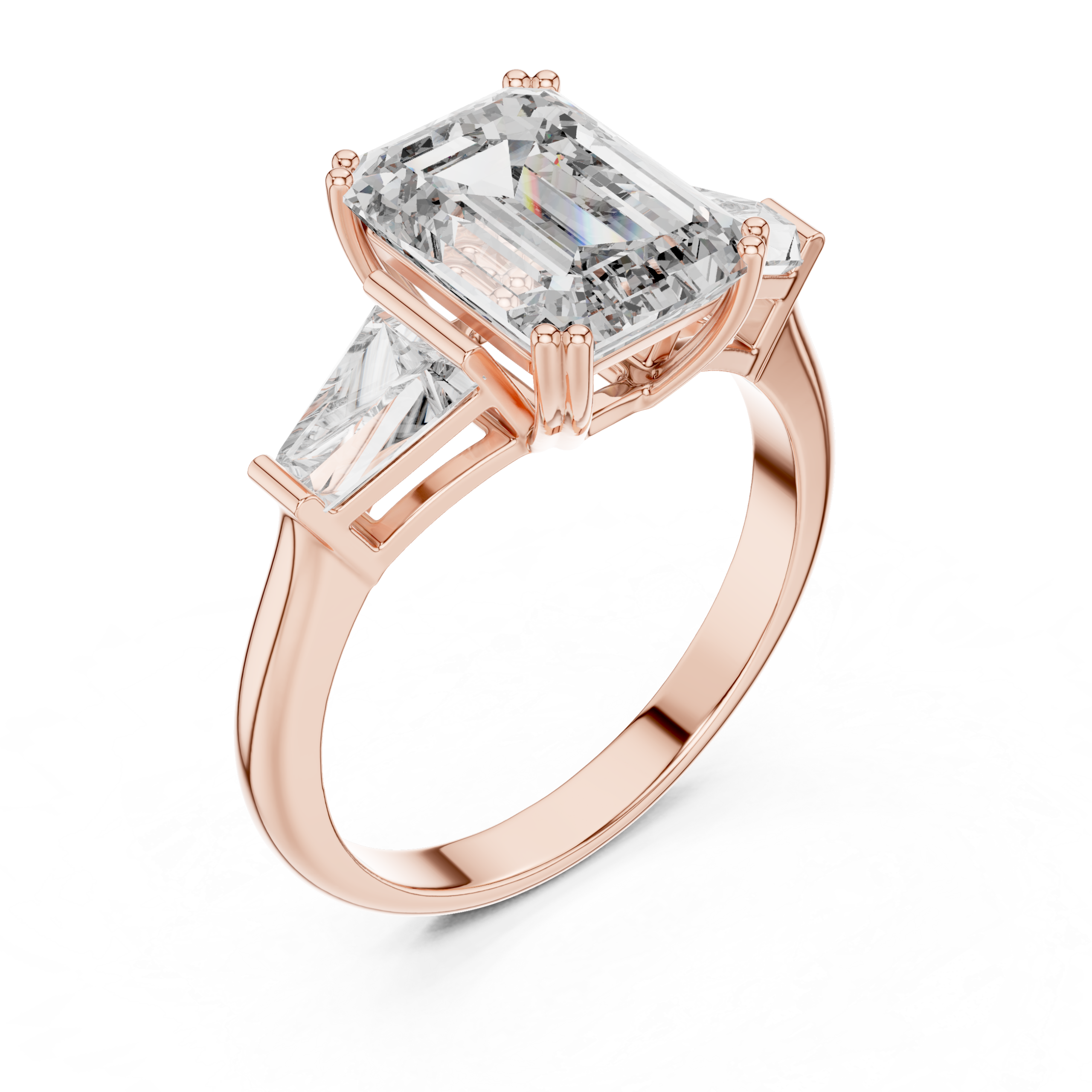 Emerald Three Stone Ring Design - Image 3