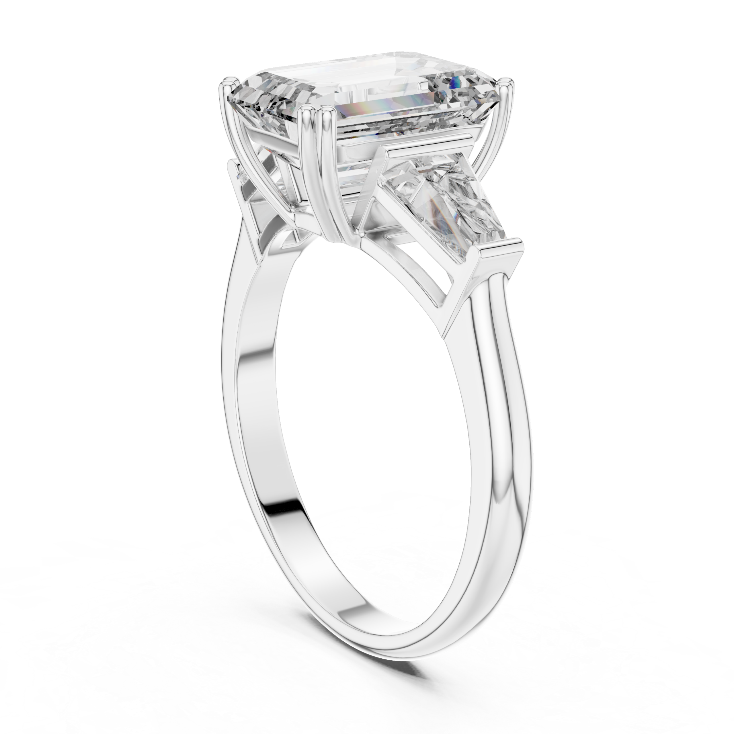Emerald Three Stone Ring Design - Image 5