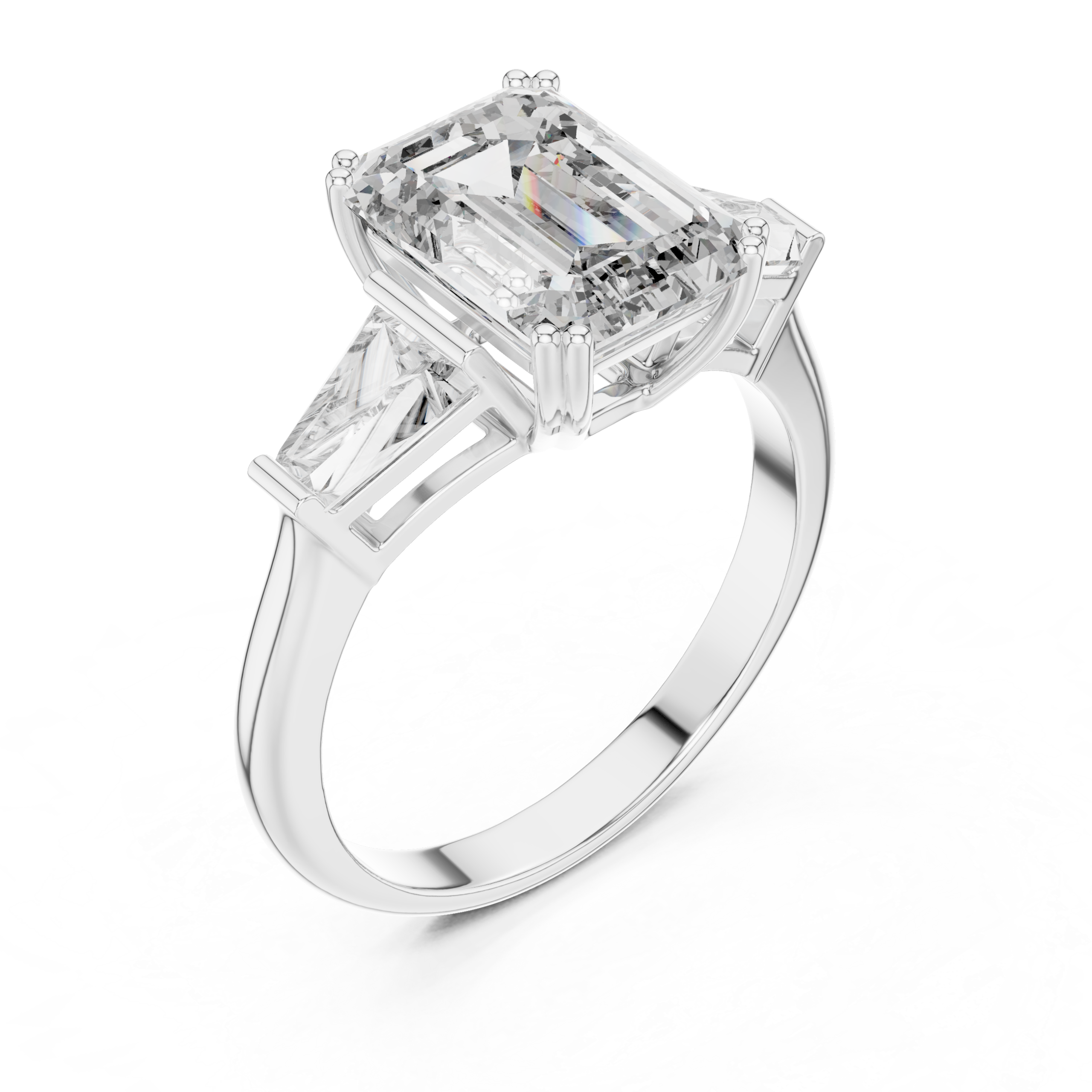 Emerald Three Stone Ring Design - Image 6