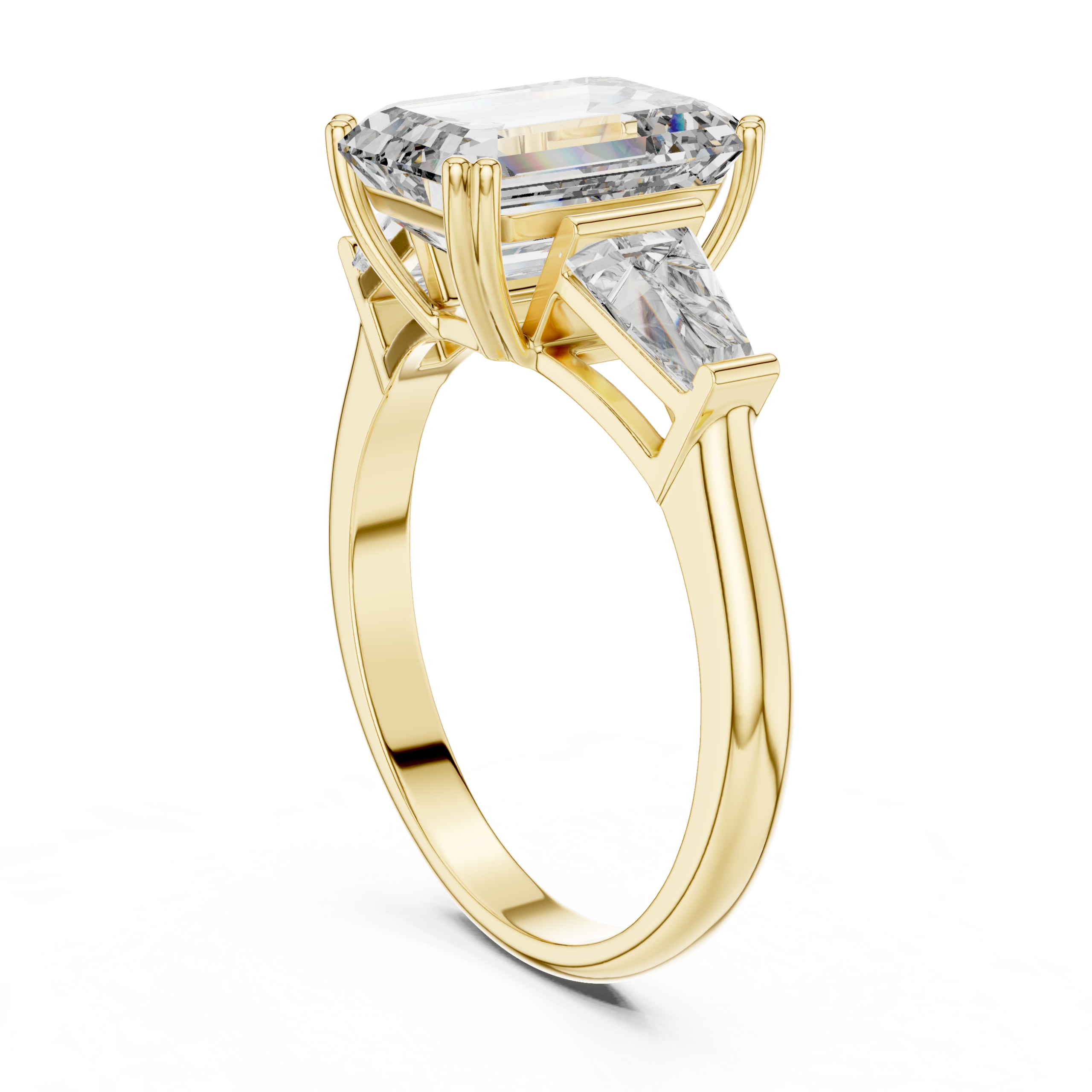 Emerald Three Stone Ring Design - Image 9