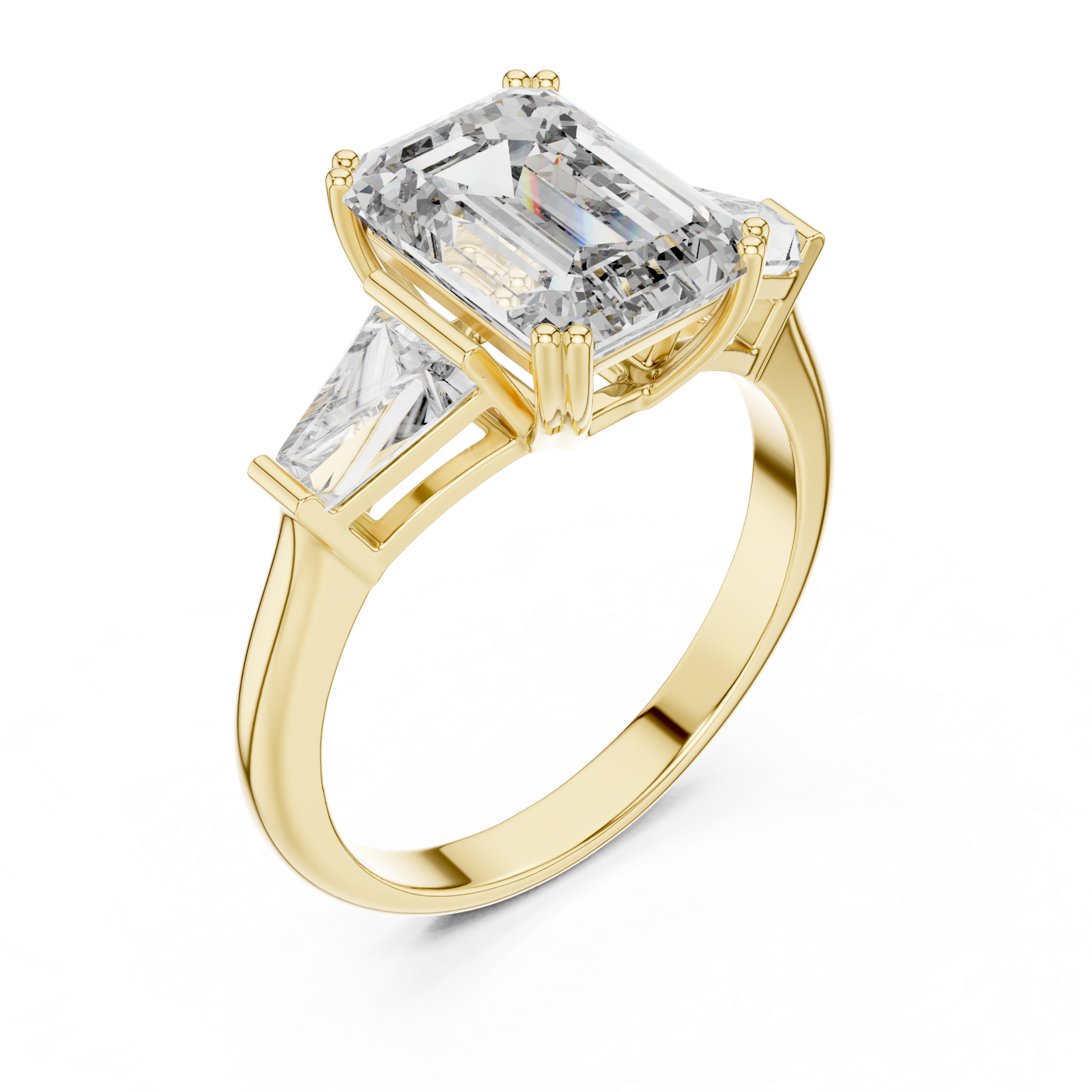 Emerald Three Stone Ring Design - Image 10