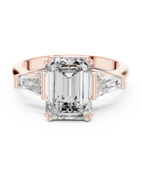 Emerald Three Stone Ring Design