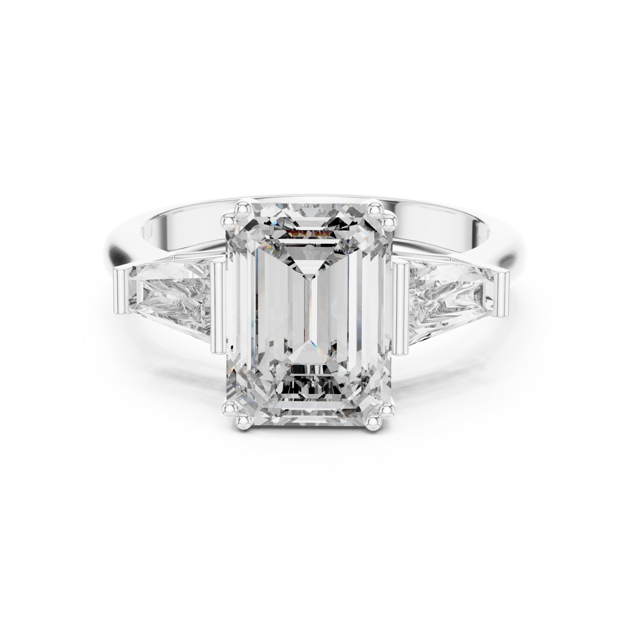 Emerald Three Stone Ring Design - Image 8