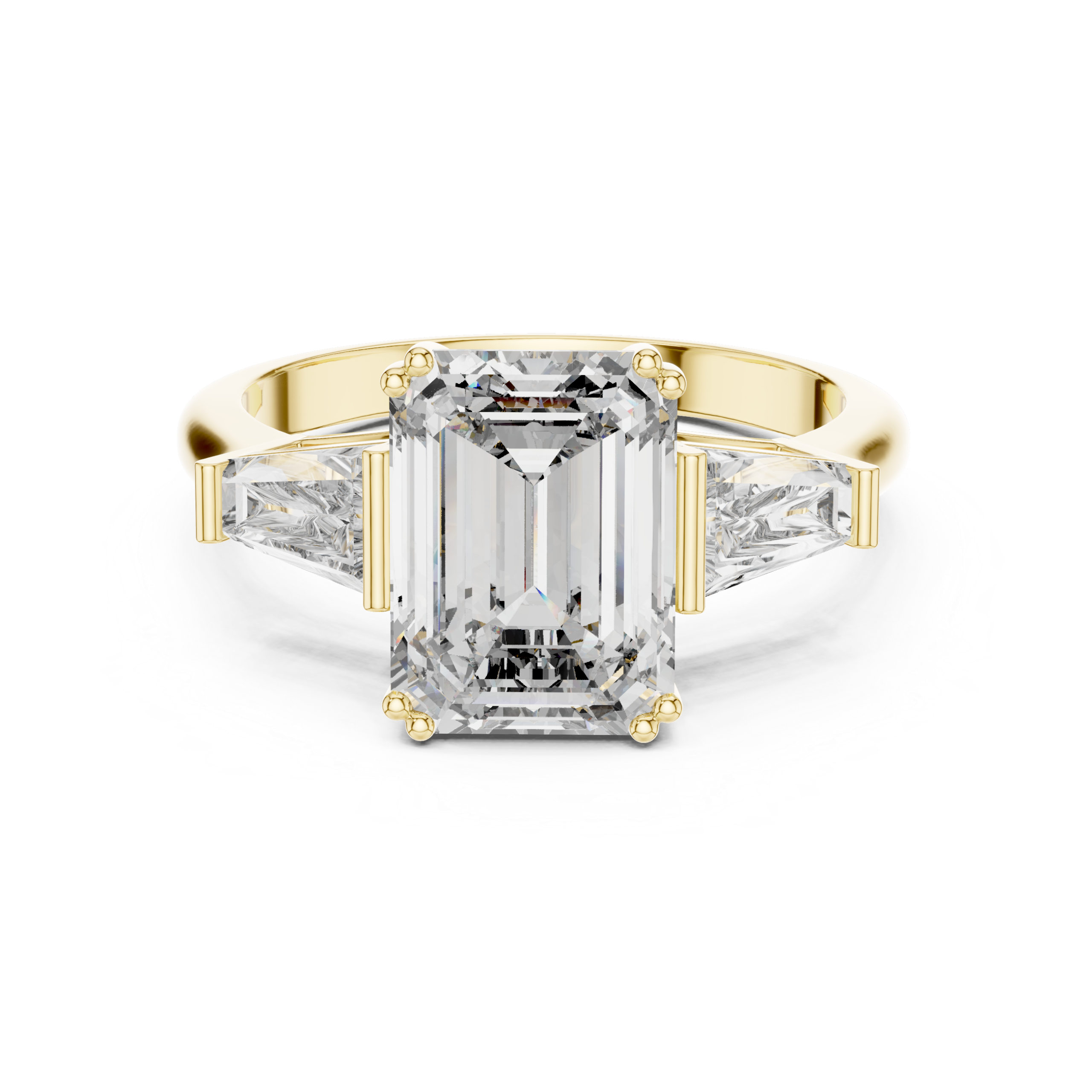 Emerald Three Stone Ring Design - Image 12