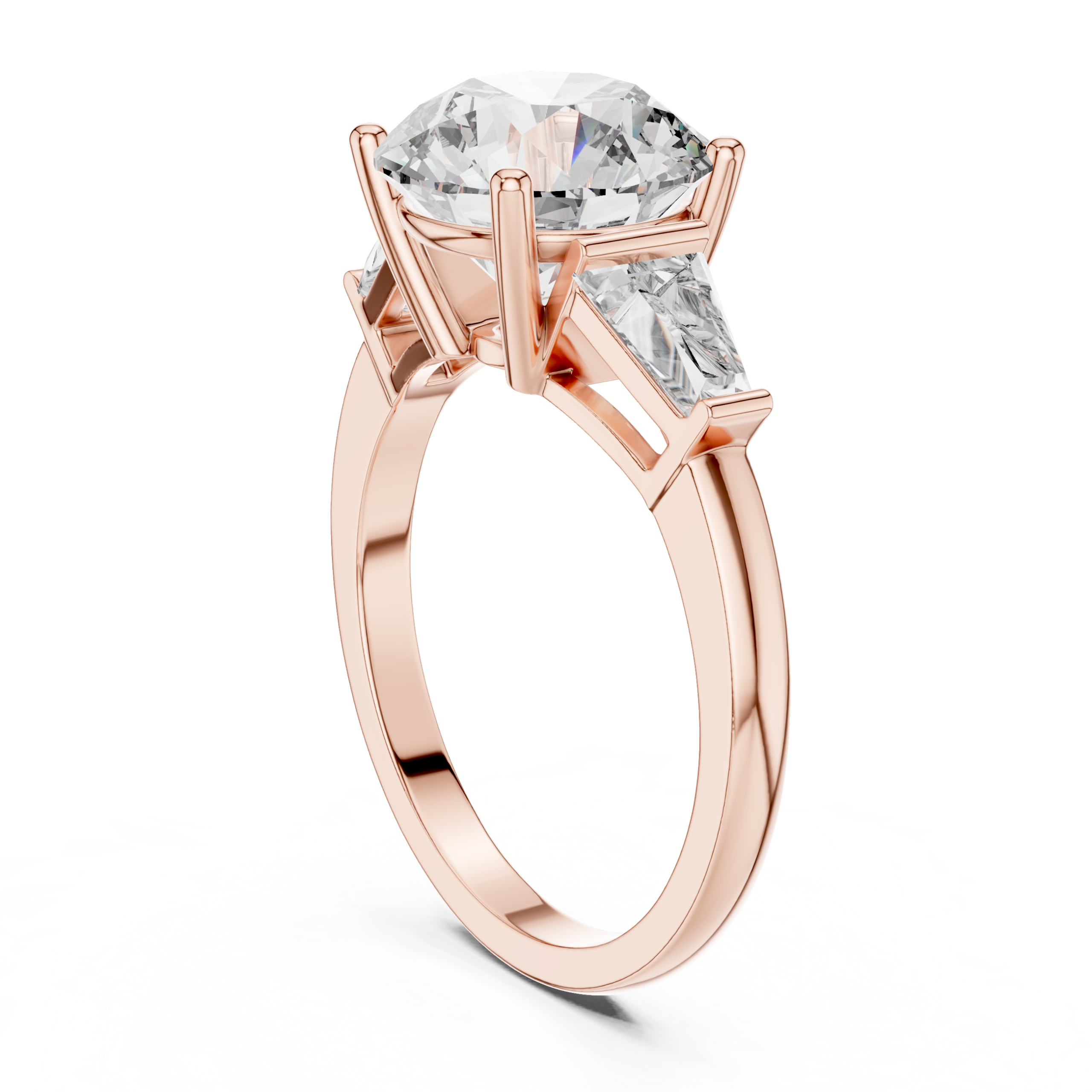 Round Three Stone Ring Design - Image 5