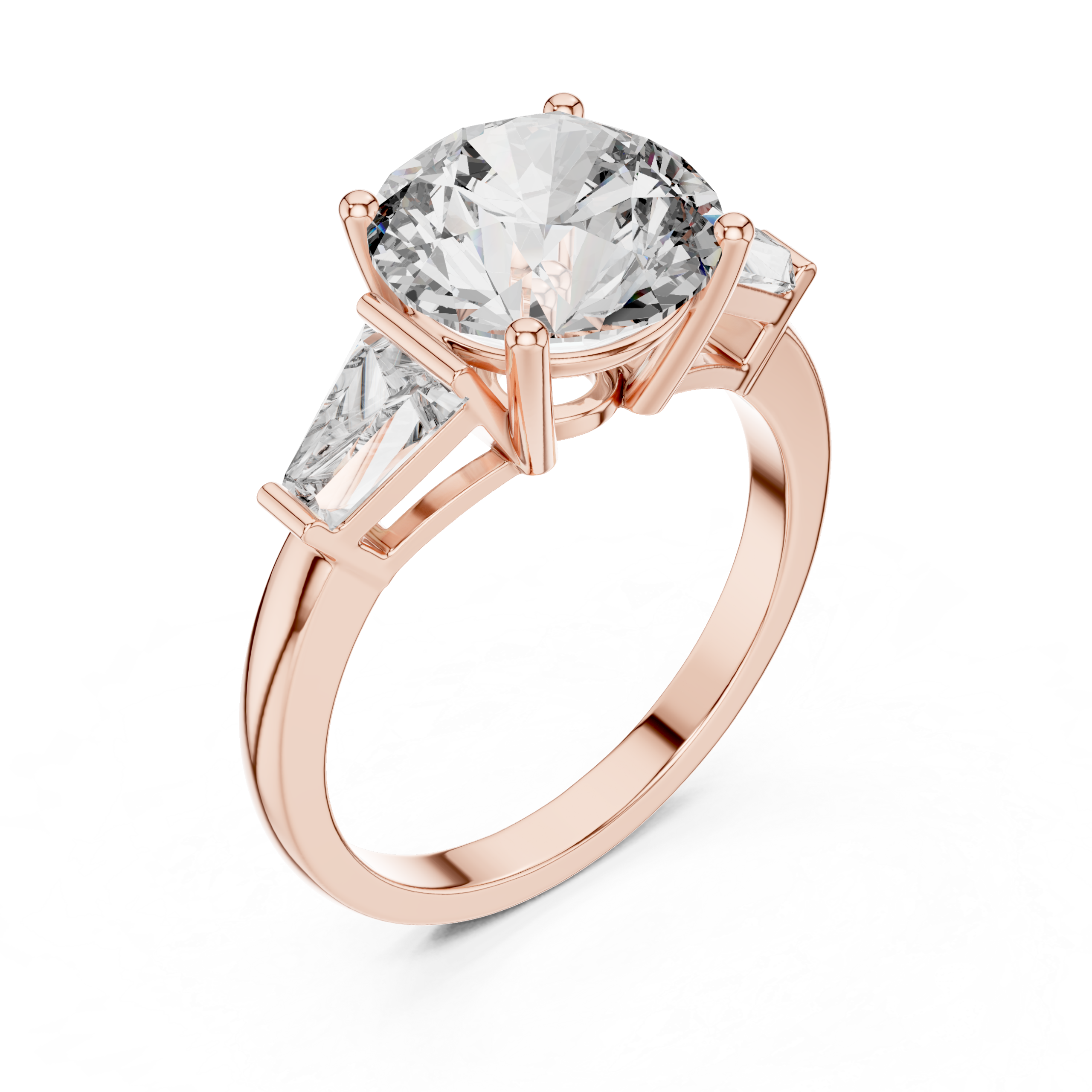 Round Three Stone Ring Design - Image 6