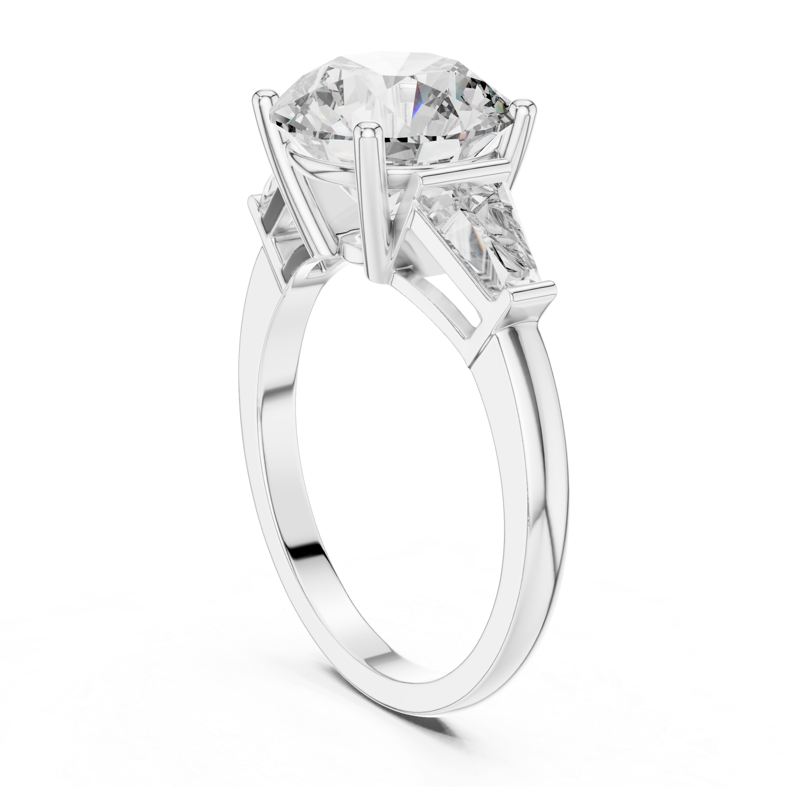 Round Three Stone Ring Design - Image 9