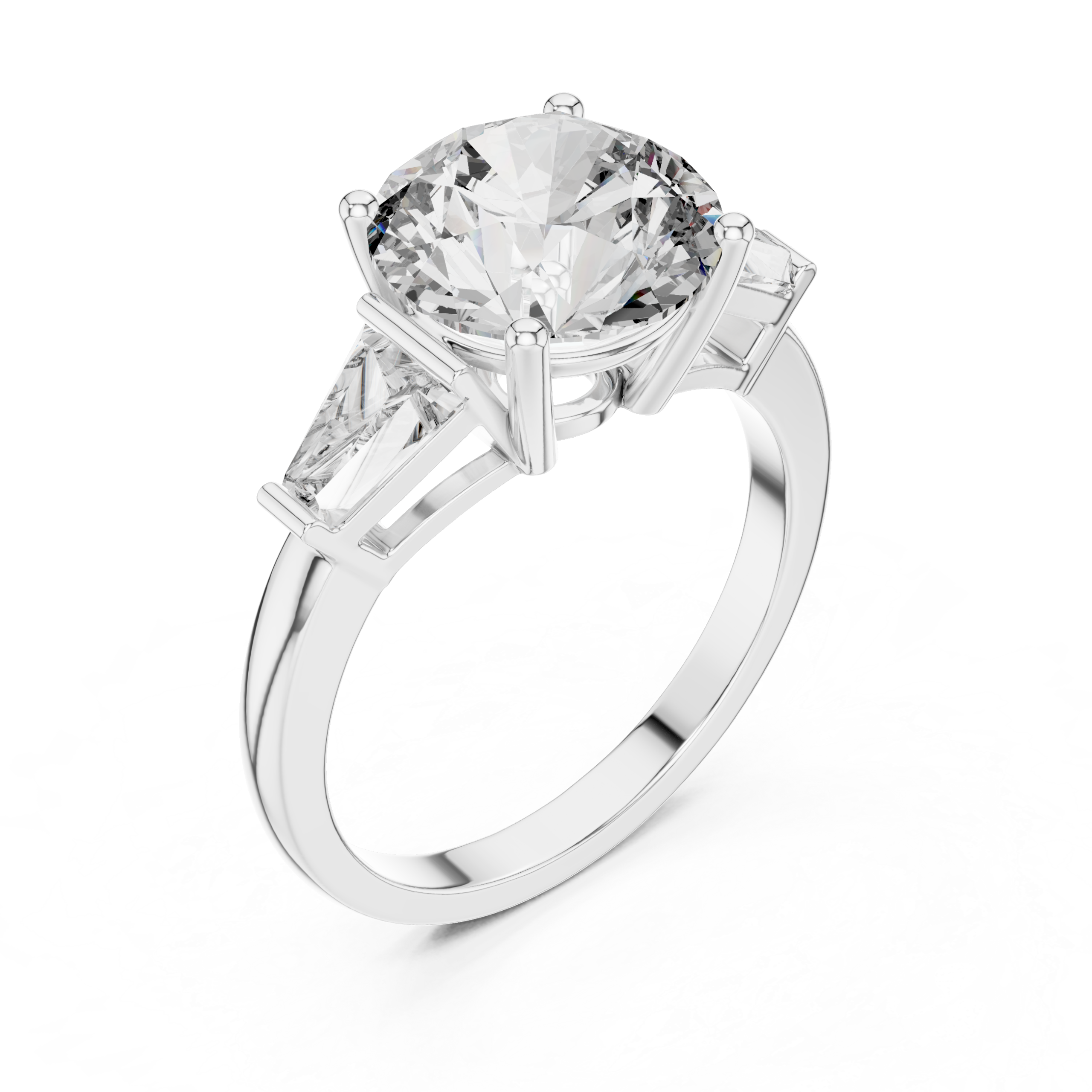 Round Three Stone Ring Design - Image 10