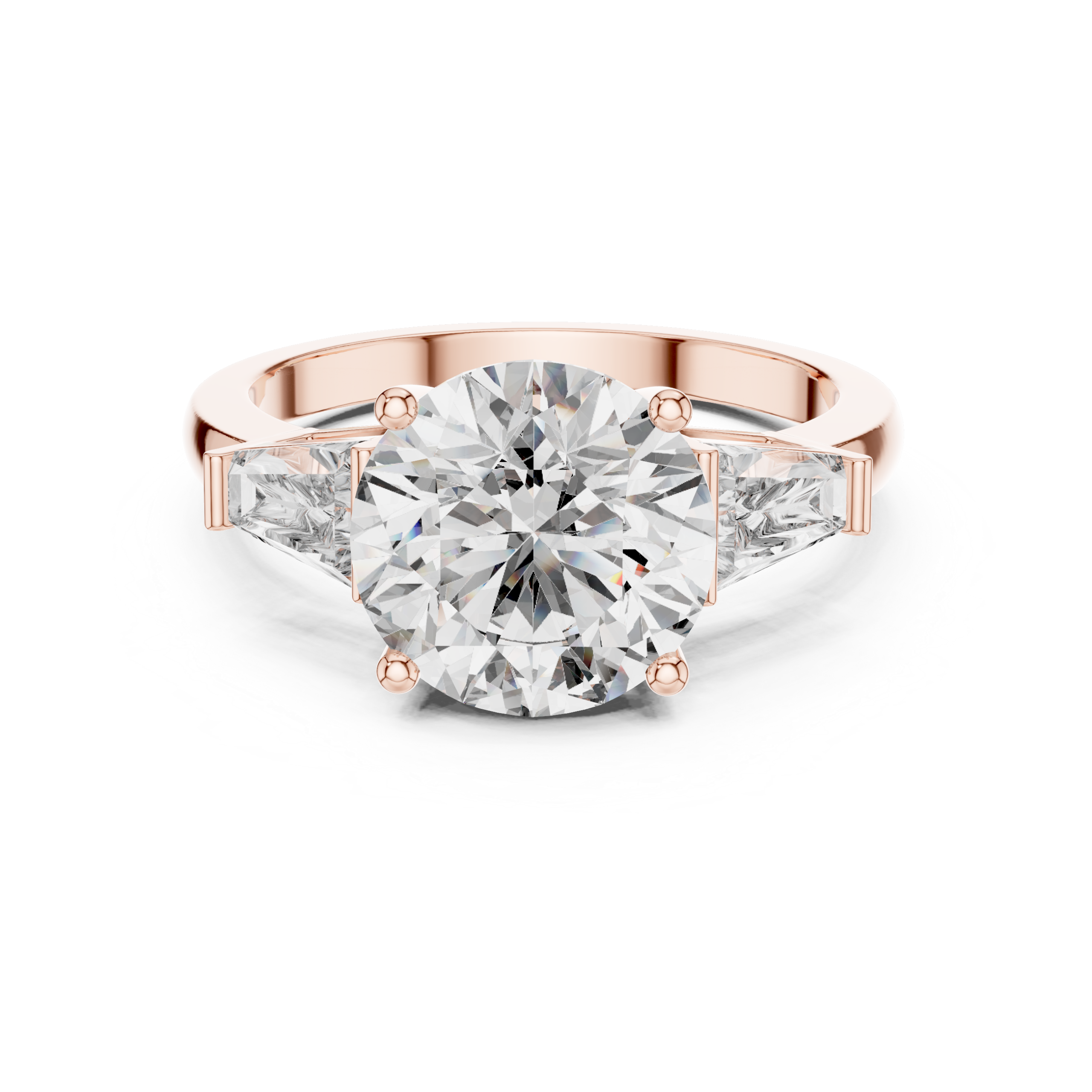 Round Three Stone Ring Design - Image 8