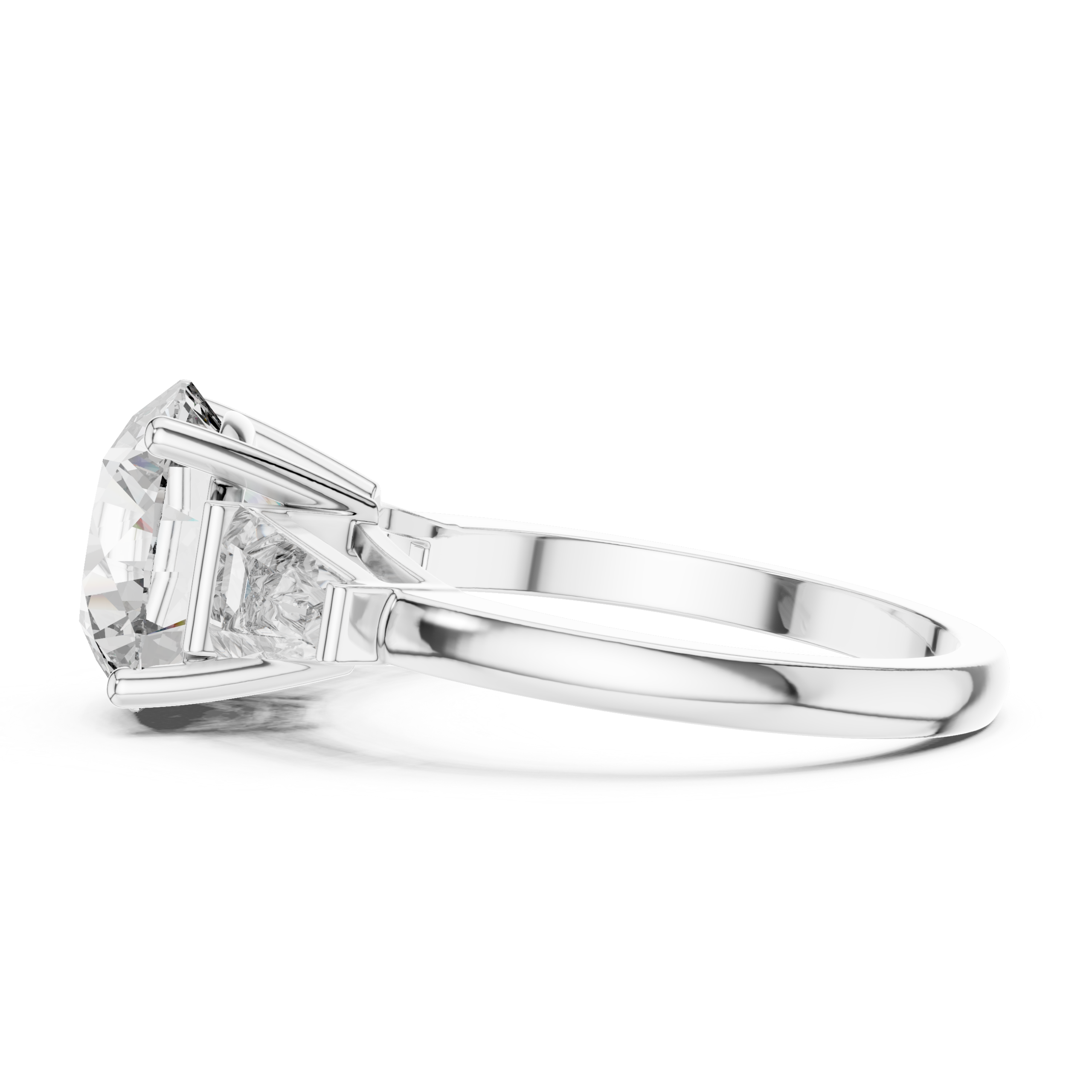 Round Three Stone Ring Design - Image 11