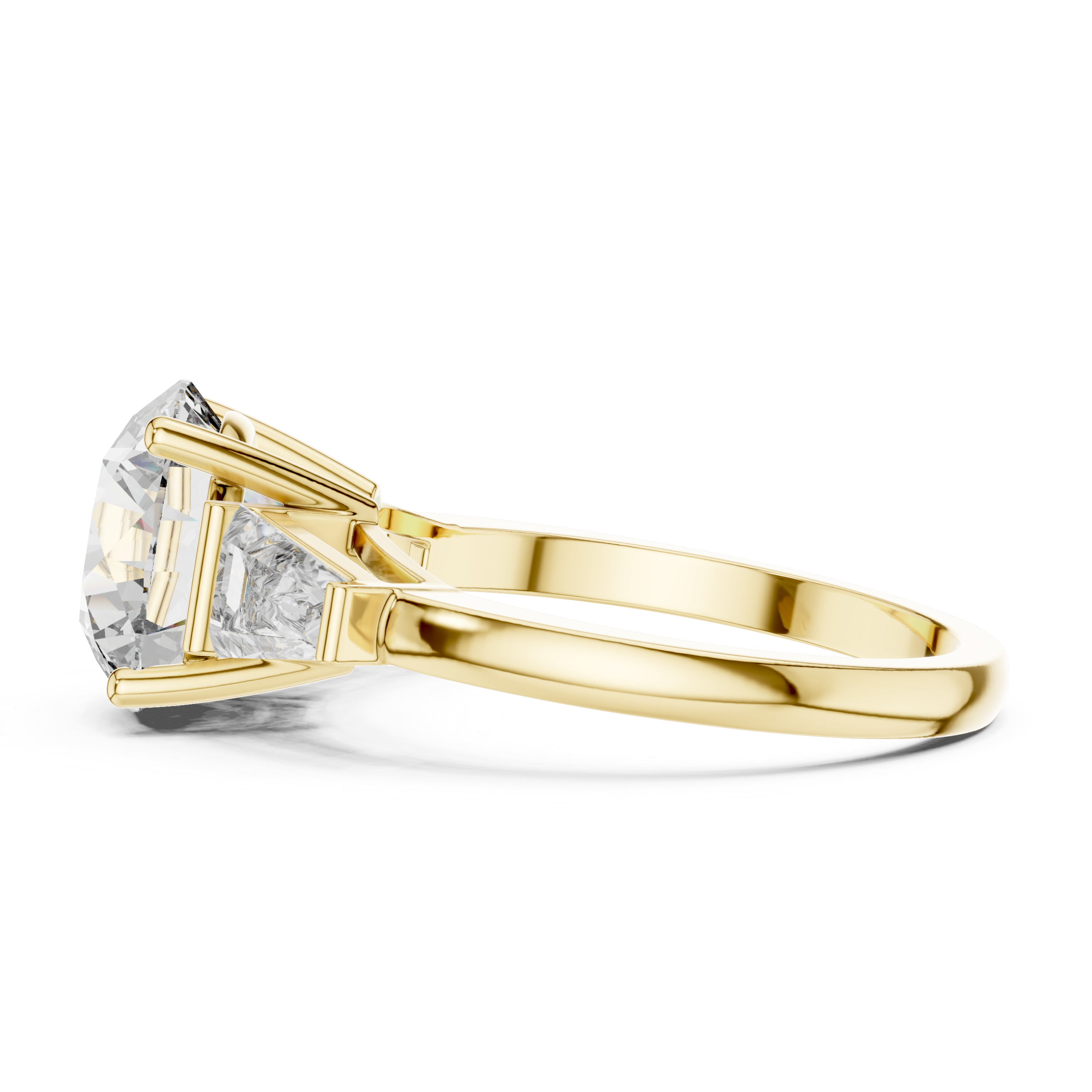 Round Three Stone Ring Design - Image 4