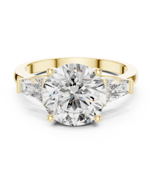 Round Three Stone Ring Design