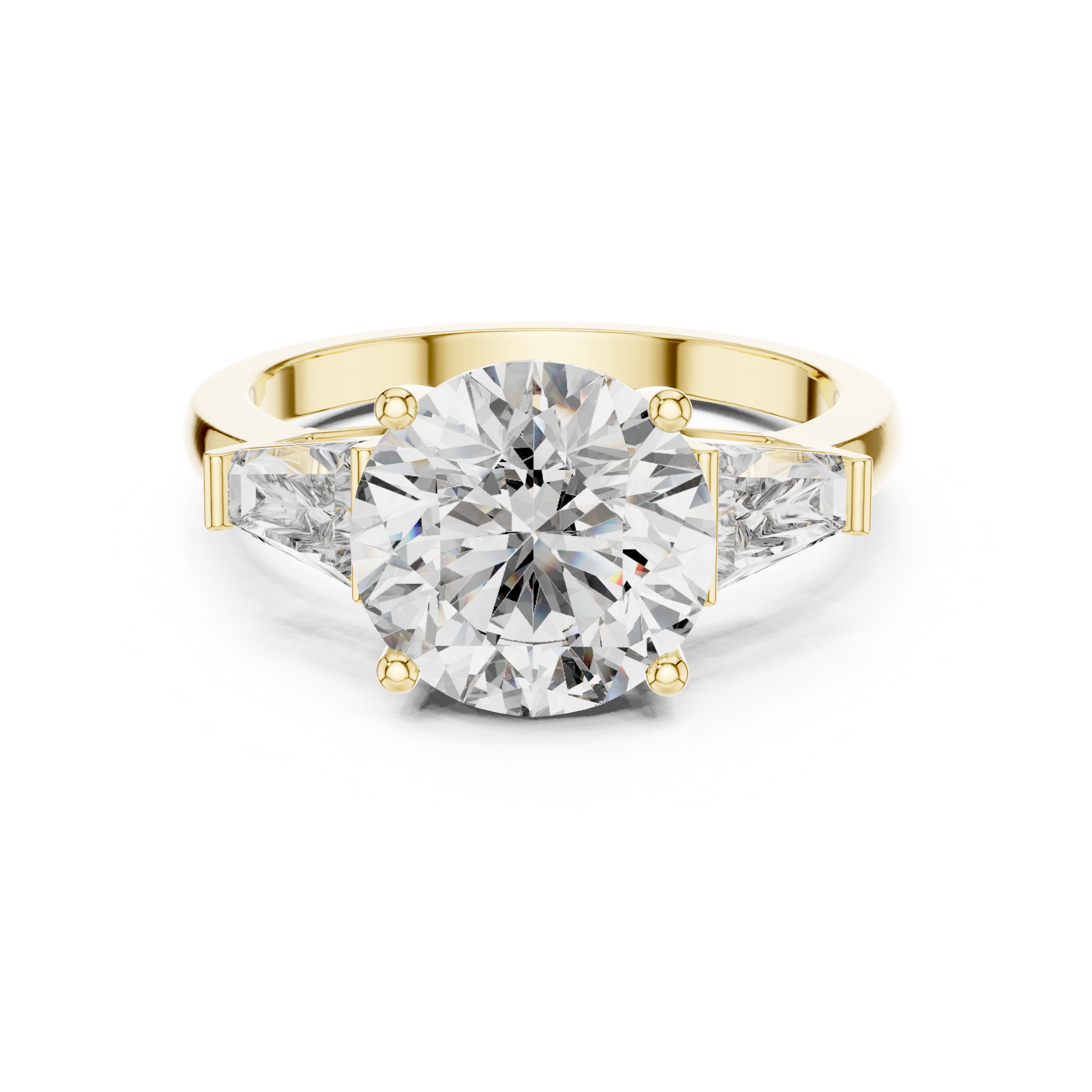 Round Three Stone Ring Design