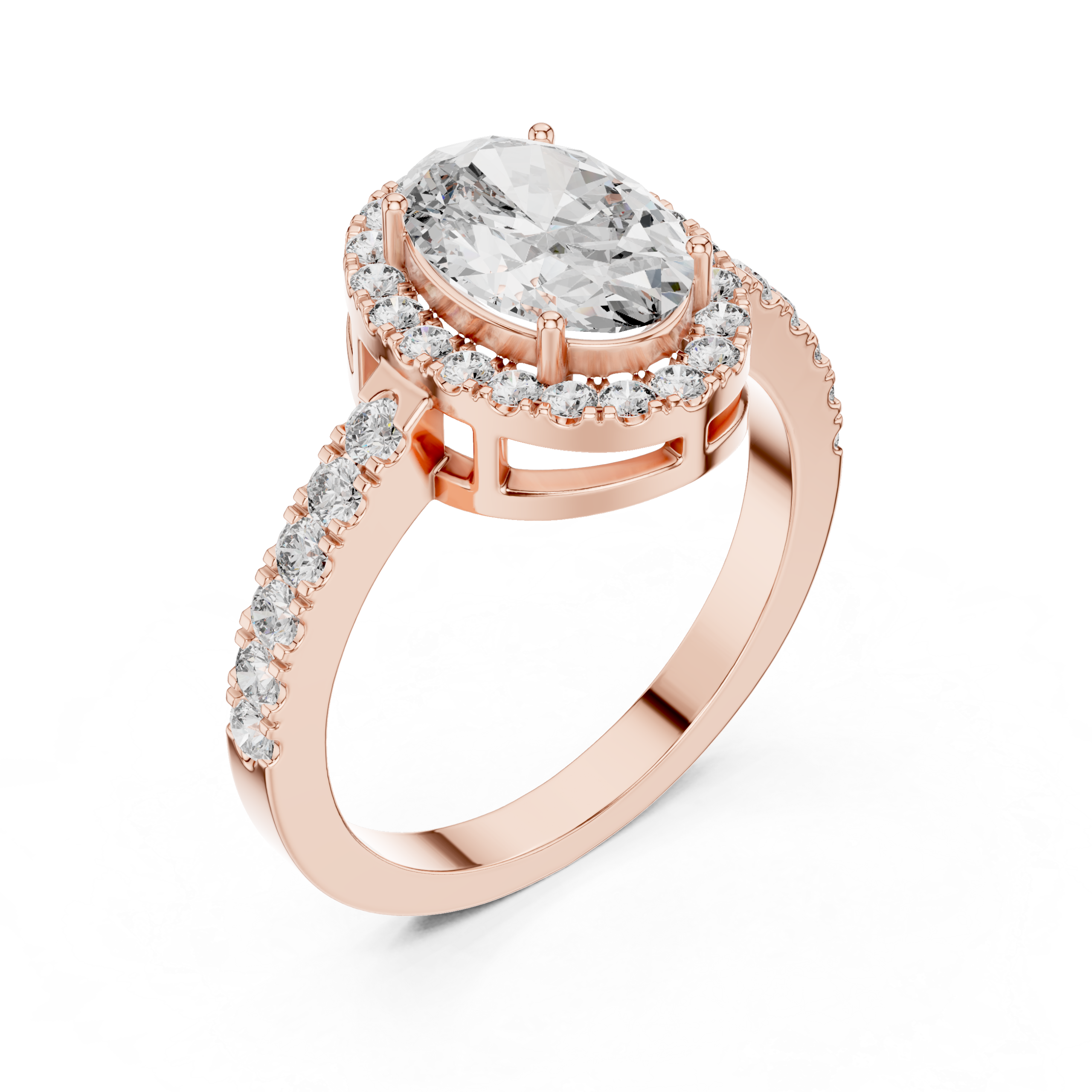 Oval Halo Ring Design - Image 3
