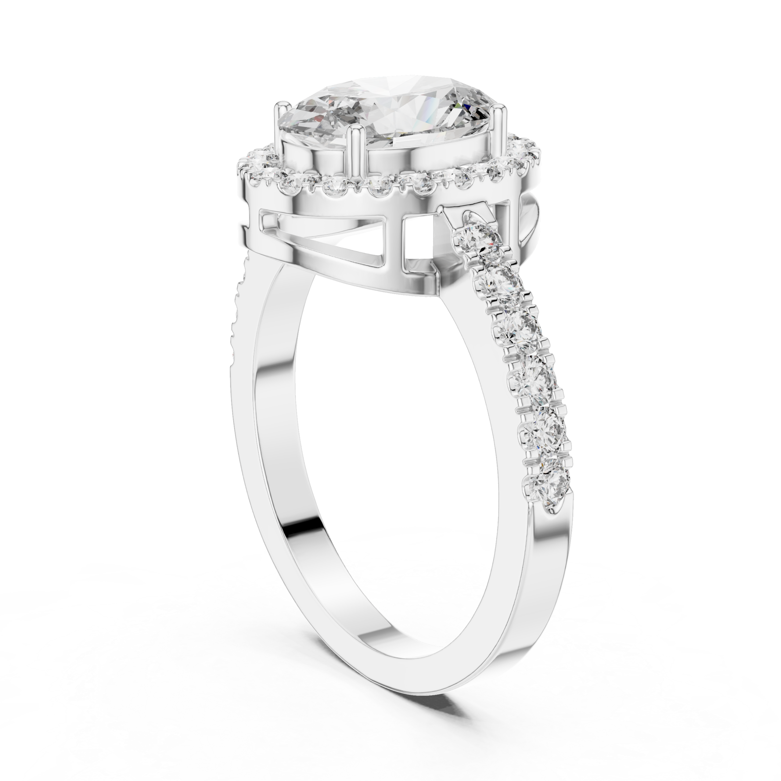 Oval Halo Ring Design - Image 5