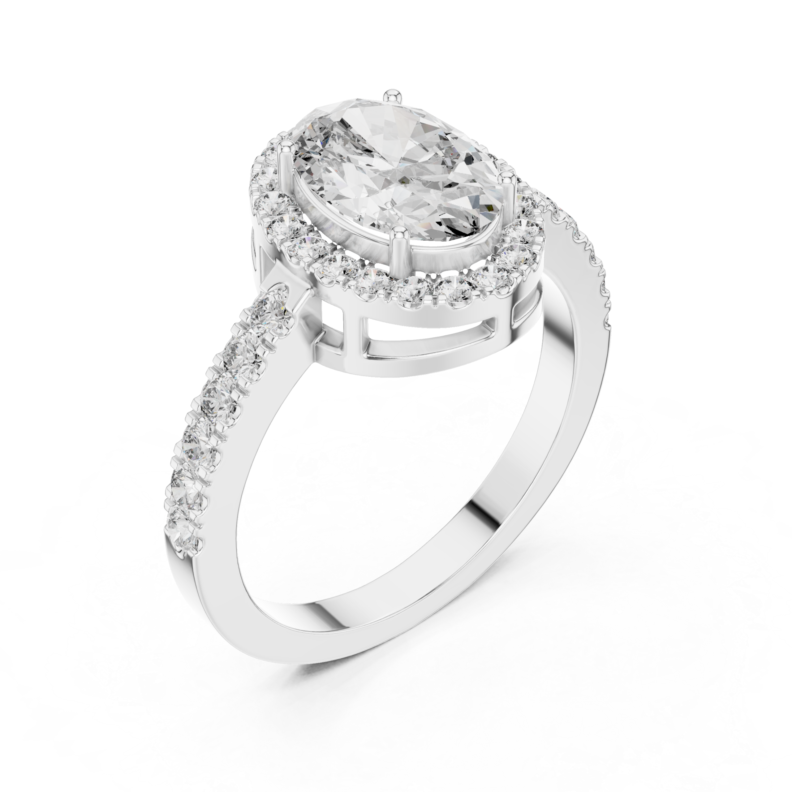 Oval Halo Ring Design - Image 6
