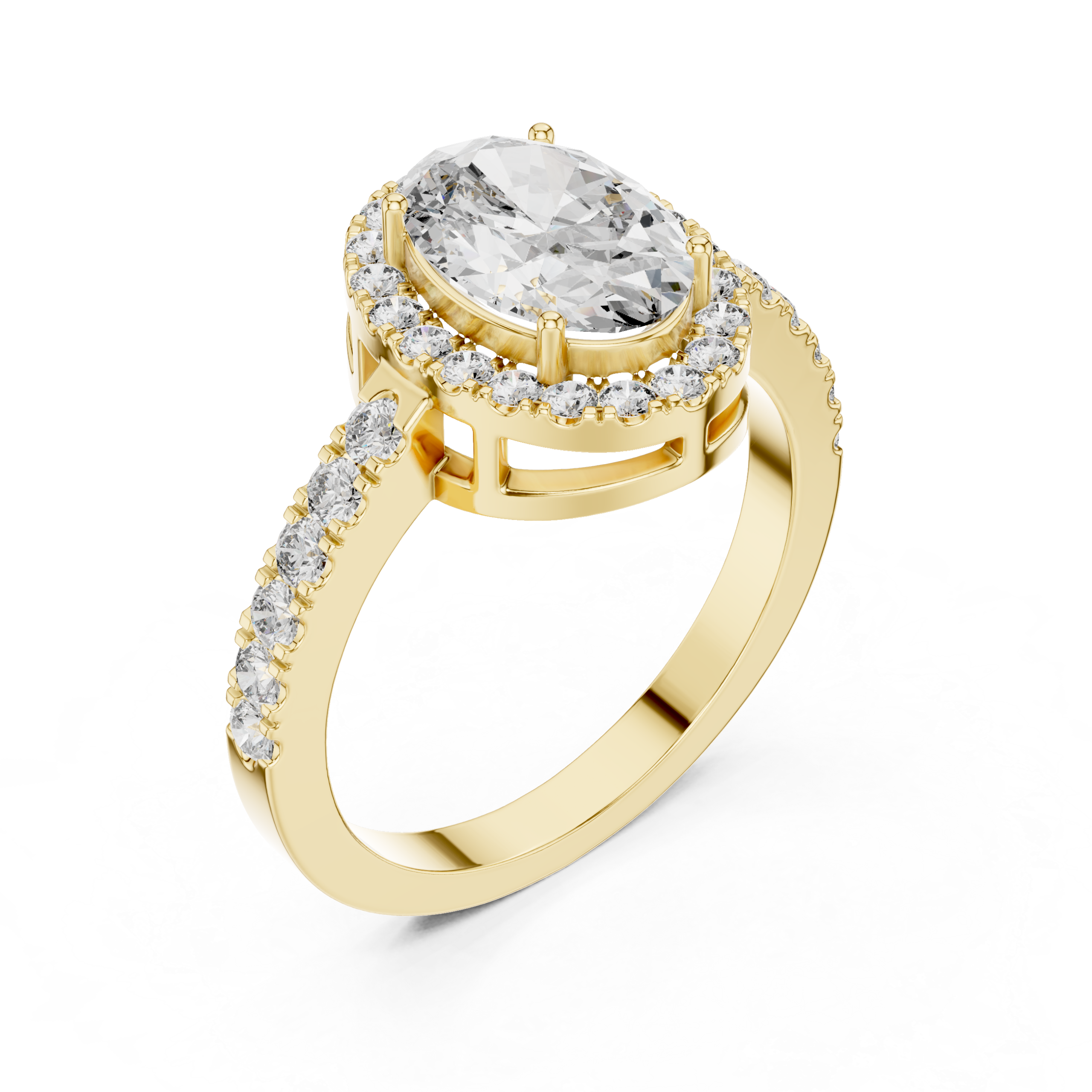 Oval Halo Ring Design - Image 10