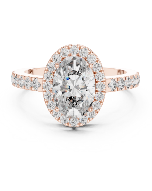 Oval Halo Ring Design