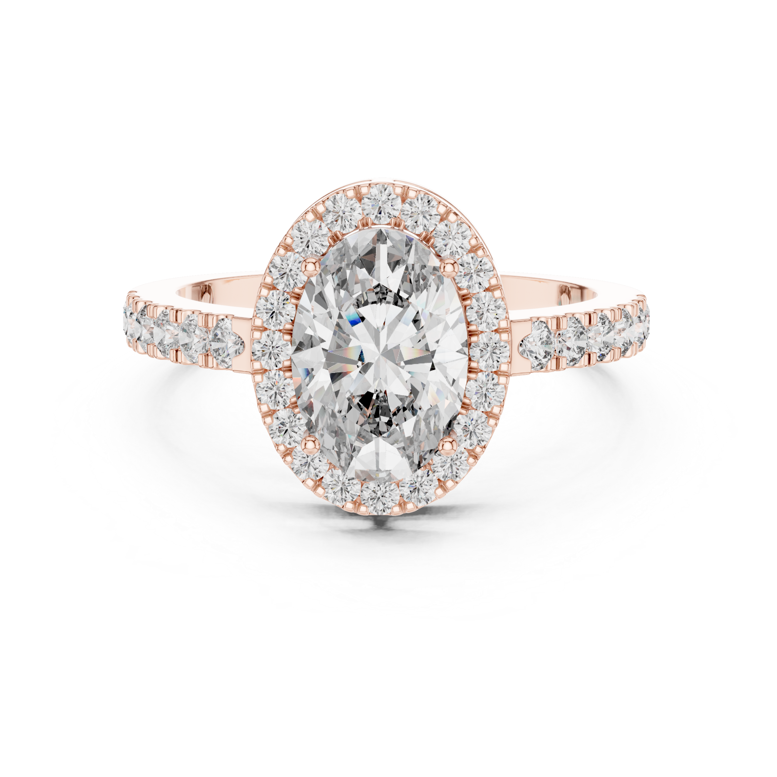 Oval Halo Ring Design